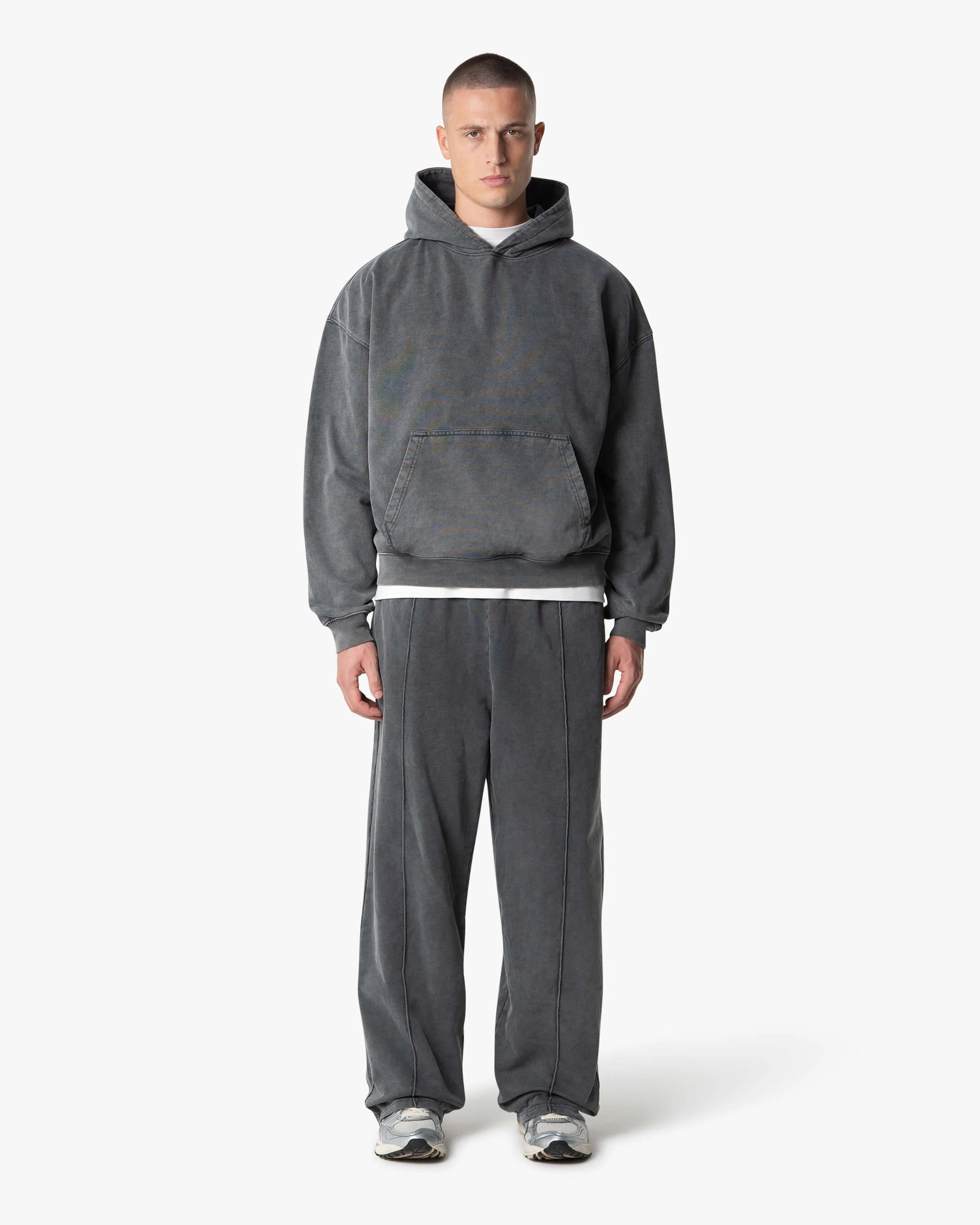 Acid Wash Oversized Hoodie | Acid Grey - Image 3