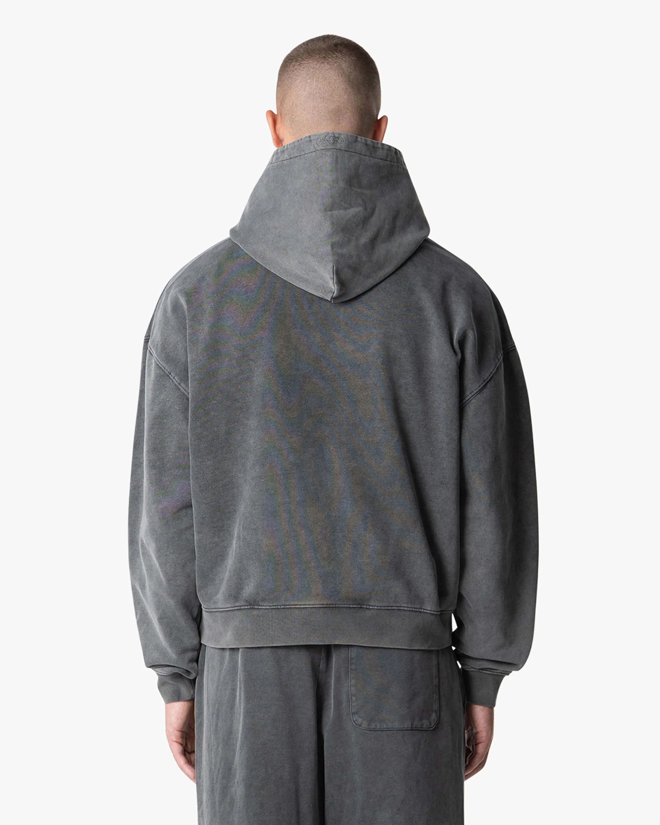 Acid Wash Oversized Hoodie | Acid Grey - Image 4