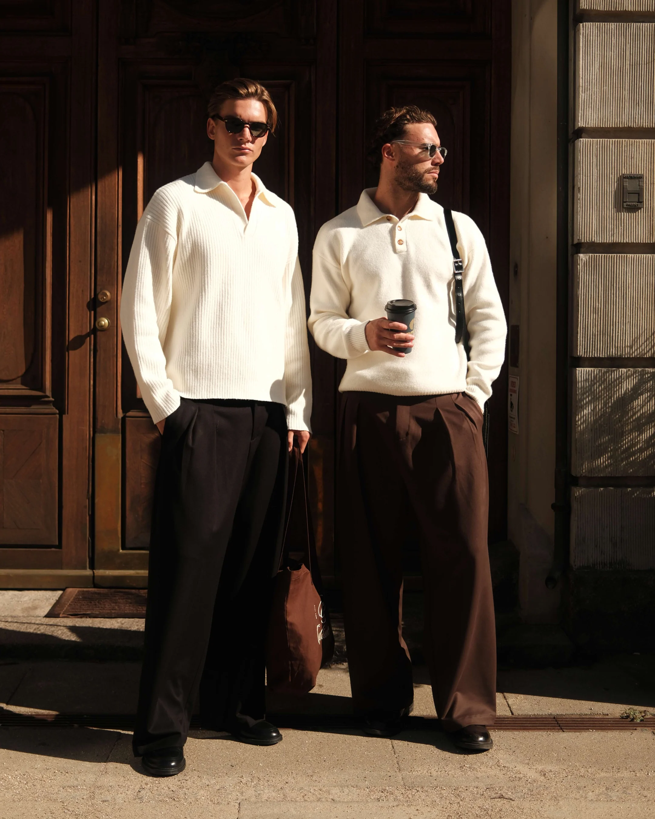 Alessandro Knitted Polo Sweater | Ecru - Image 3