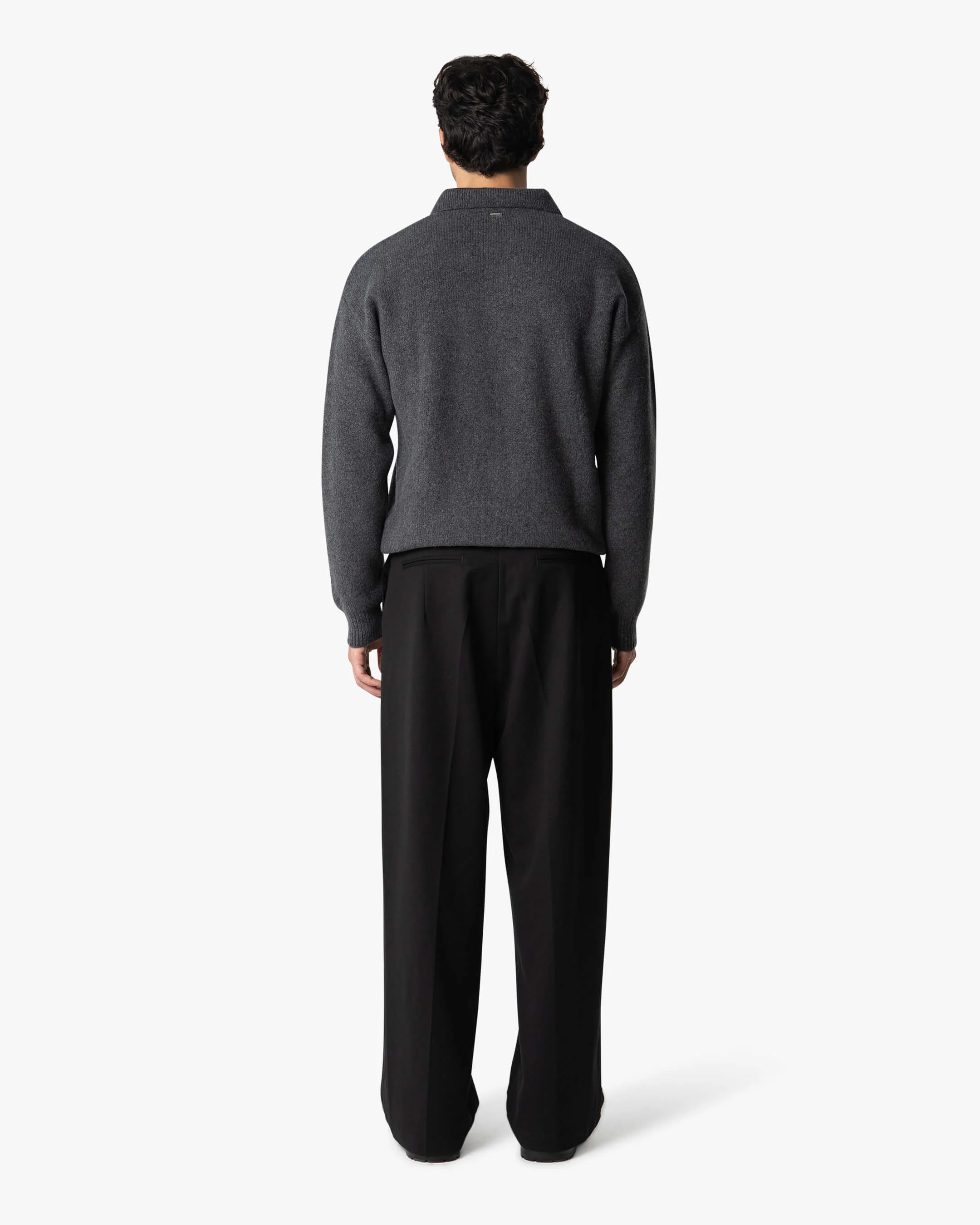 Alessandro Knitted Polo Sweater | Dark Grey - Image 6