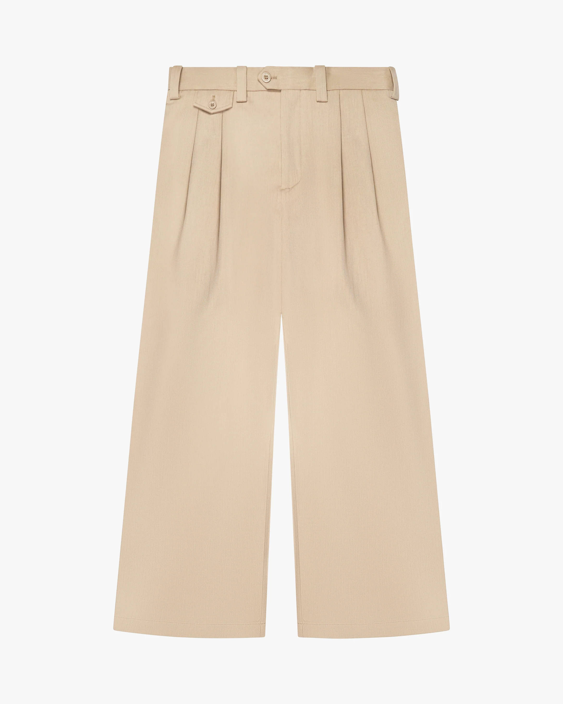 Ambra Pleated Loose-Fit Pants | Beige - Image 4