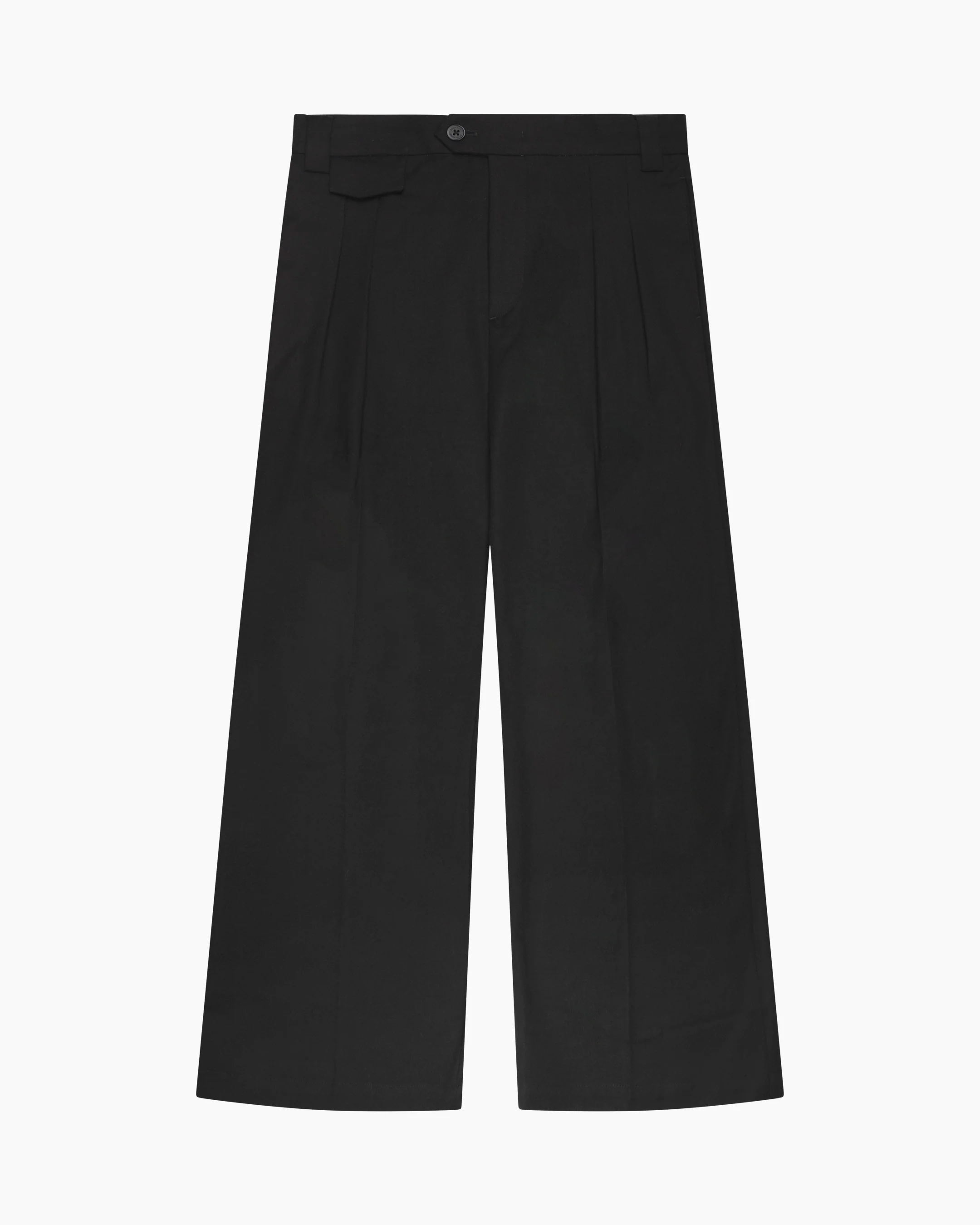 Ambra Loose-Fit Pleated Pants | Black - Image 3