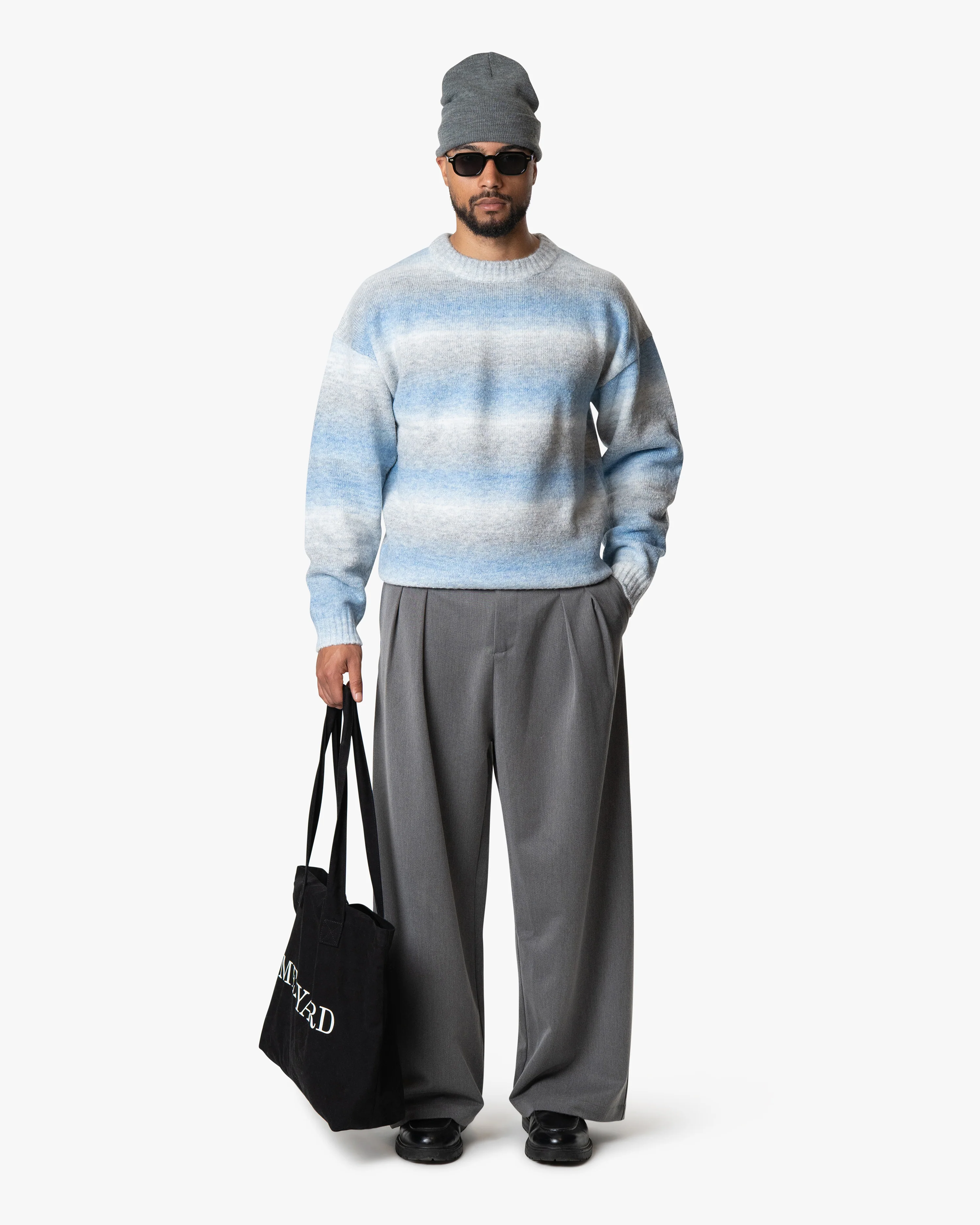 Aria Oversized Gradient Sweater | Blue/White - Image 3