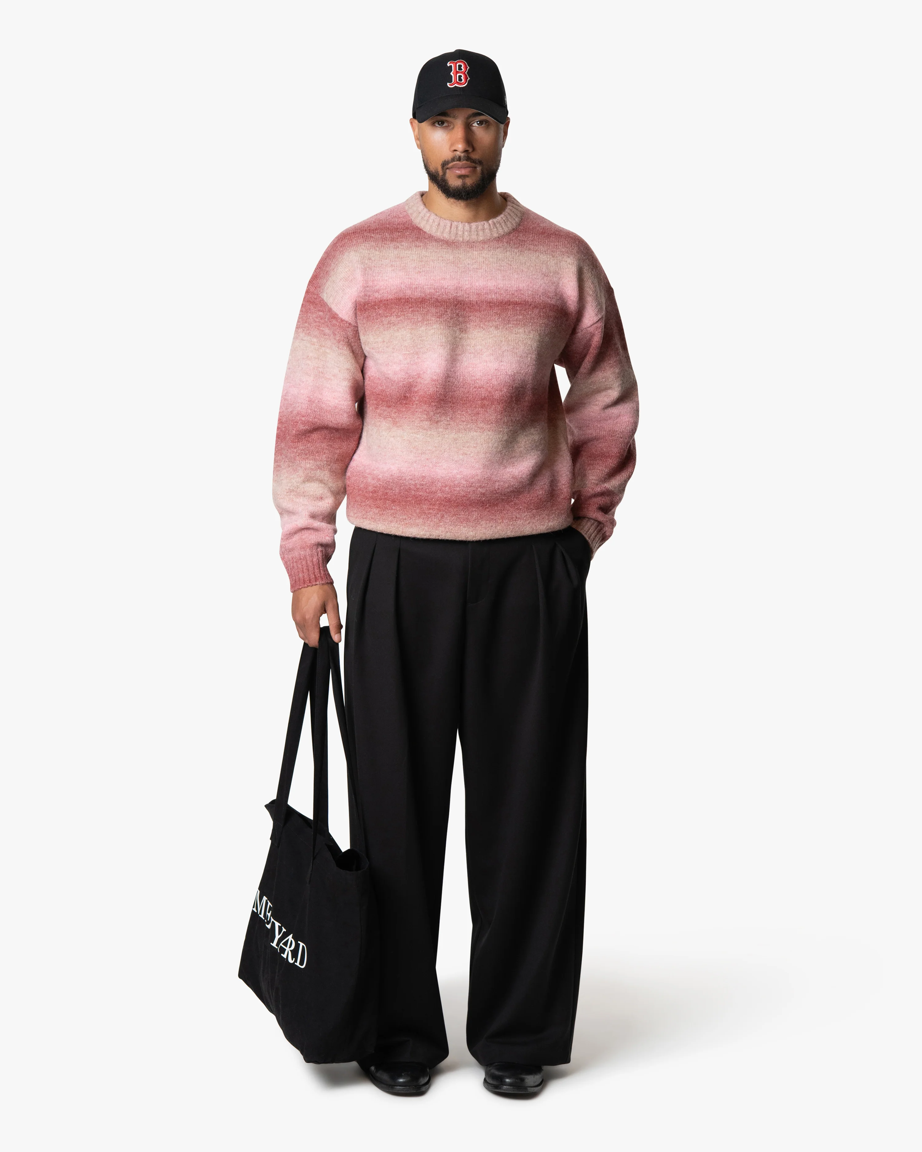 Aria Oversized Gradient Sweater | Pink/White - Image 3