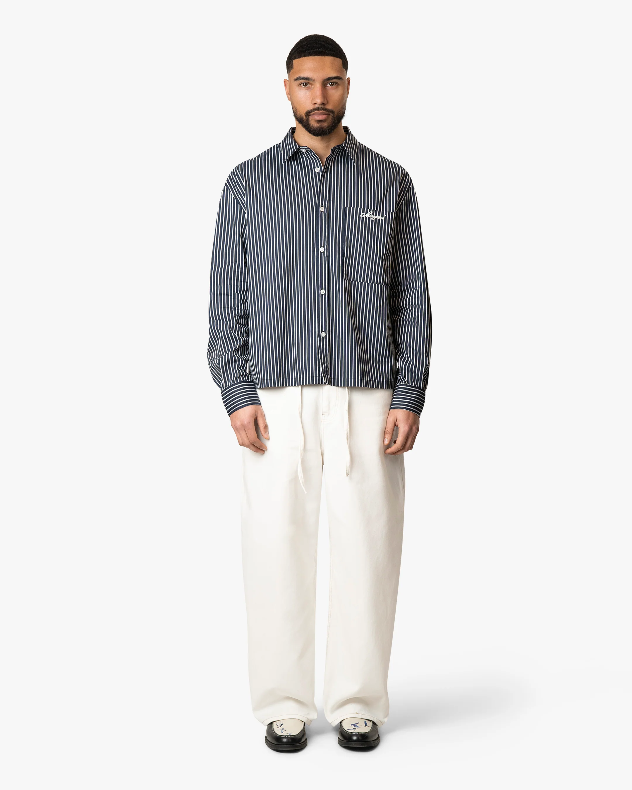 Benet Shirt | Dark Blue/White - Image 2