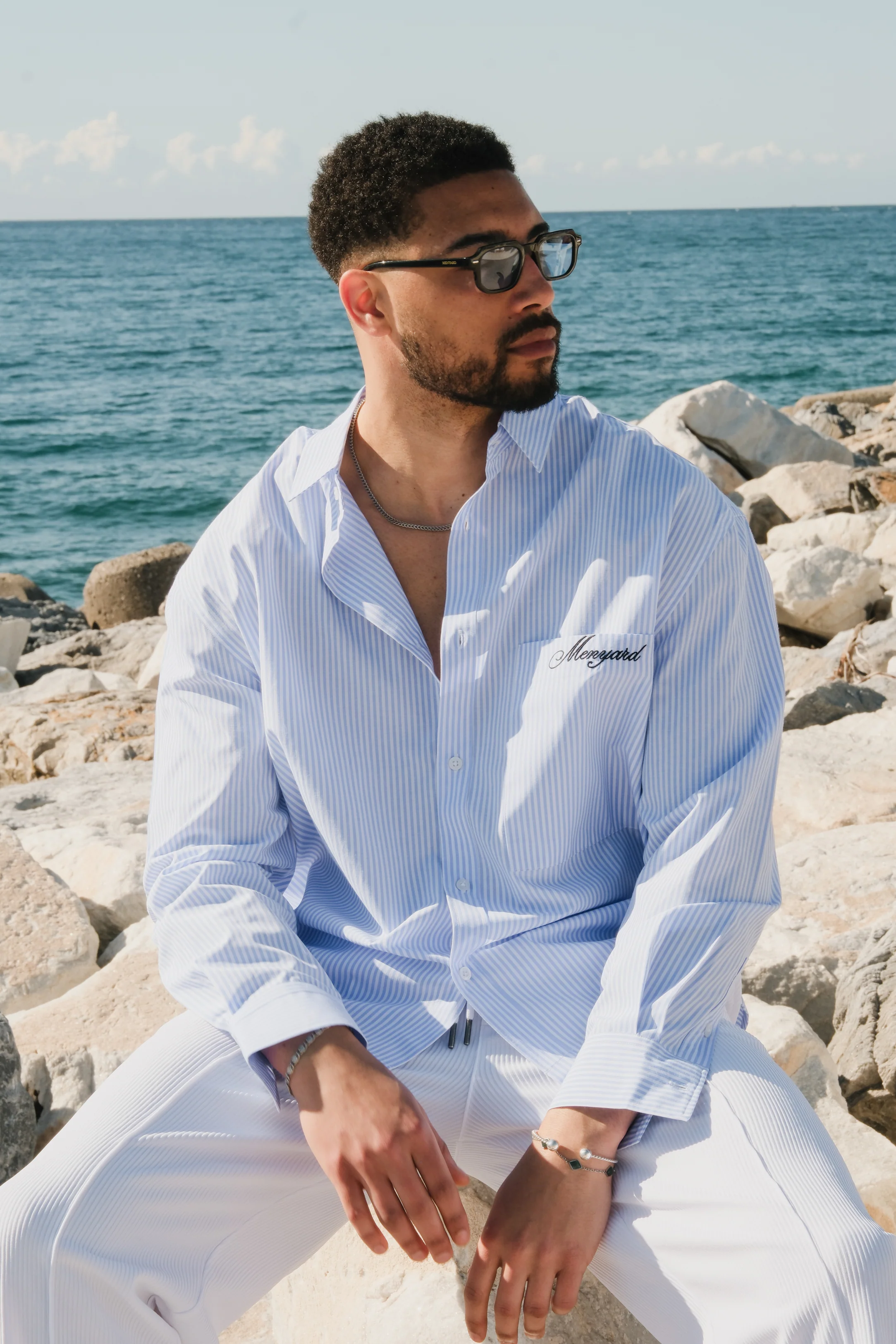 Benito Shirt | Blue Striped - Image 4