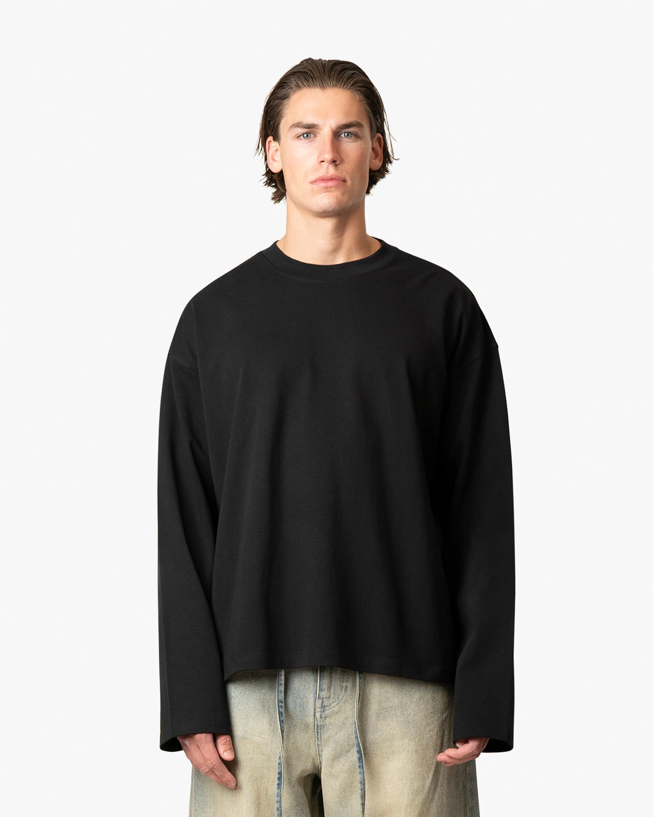 Blank Boxy Longsleeve | Black