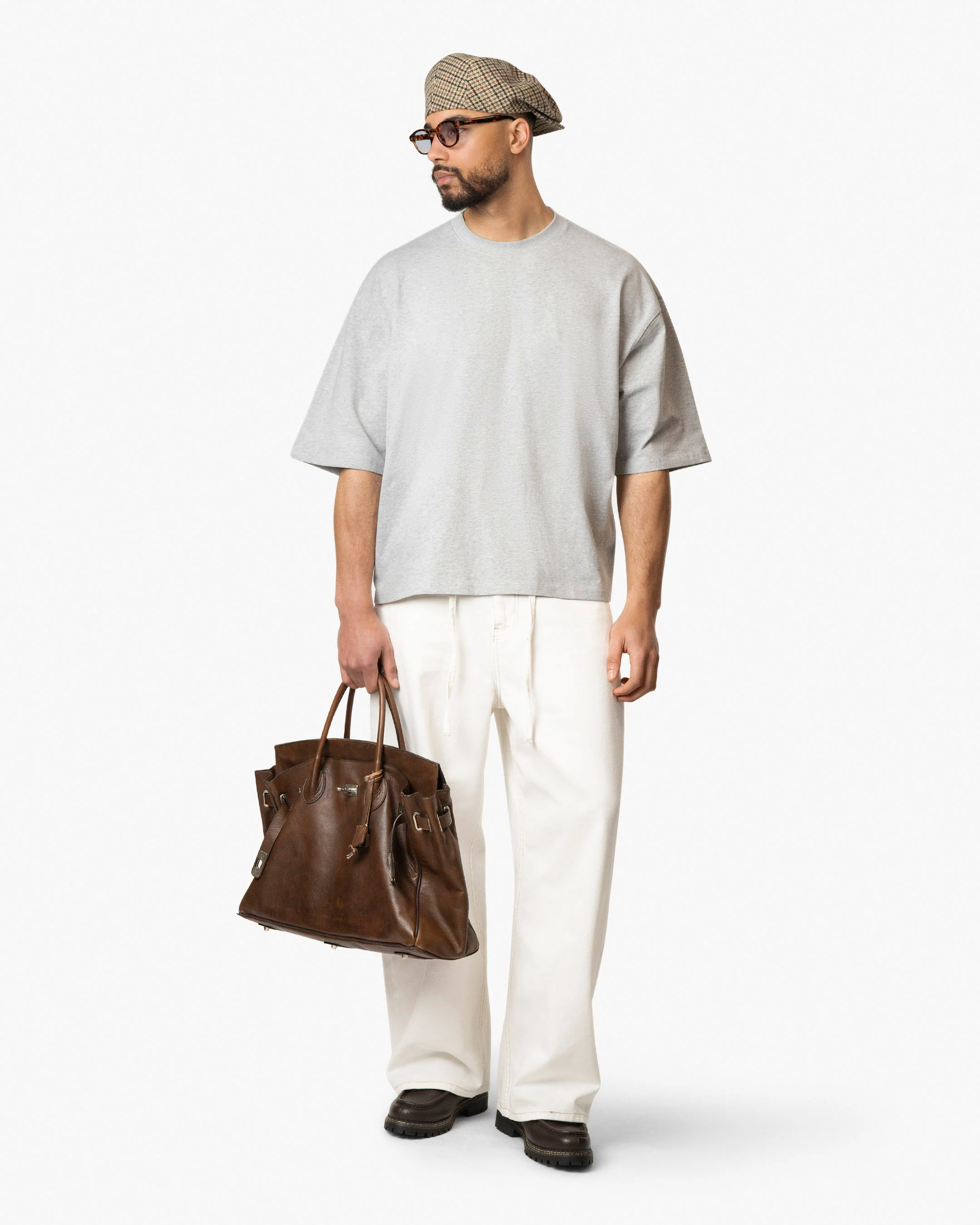 Blank Boxy T-Shirt | Grey Melee - Image 6