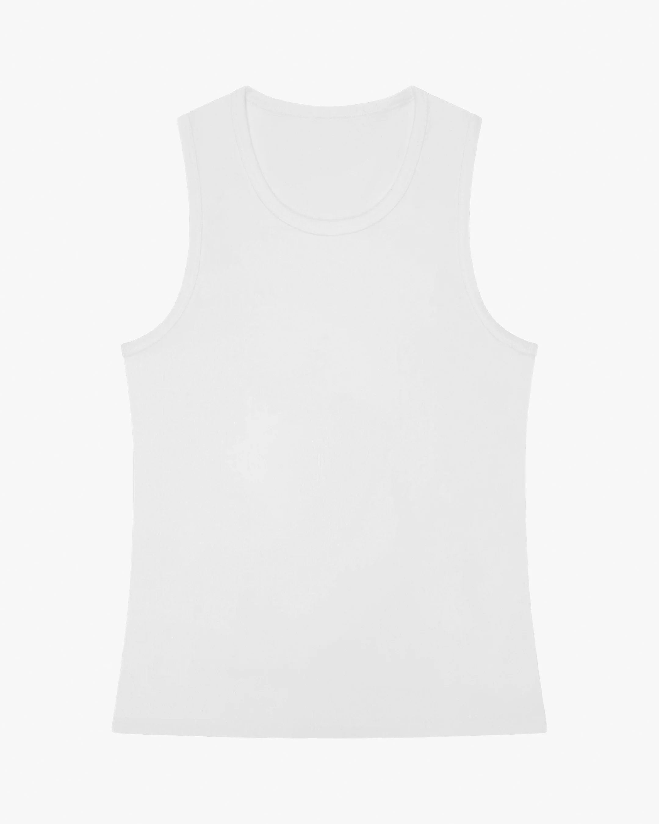 Blank Fitted Tank Top | White - Image 3