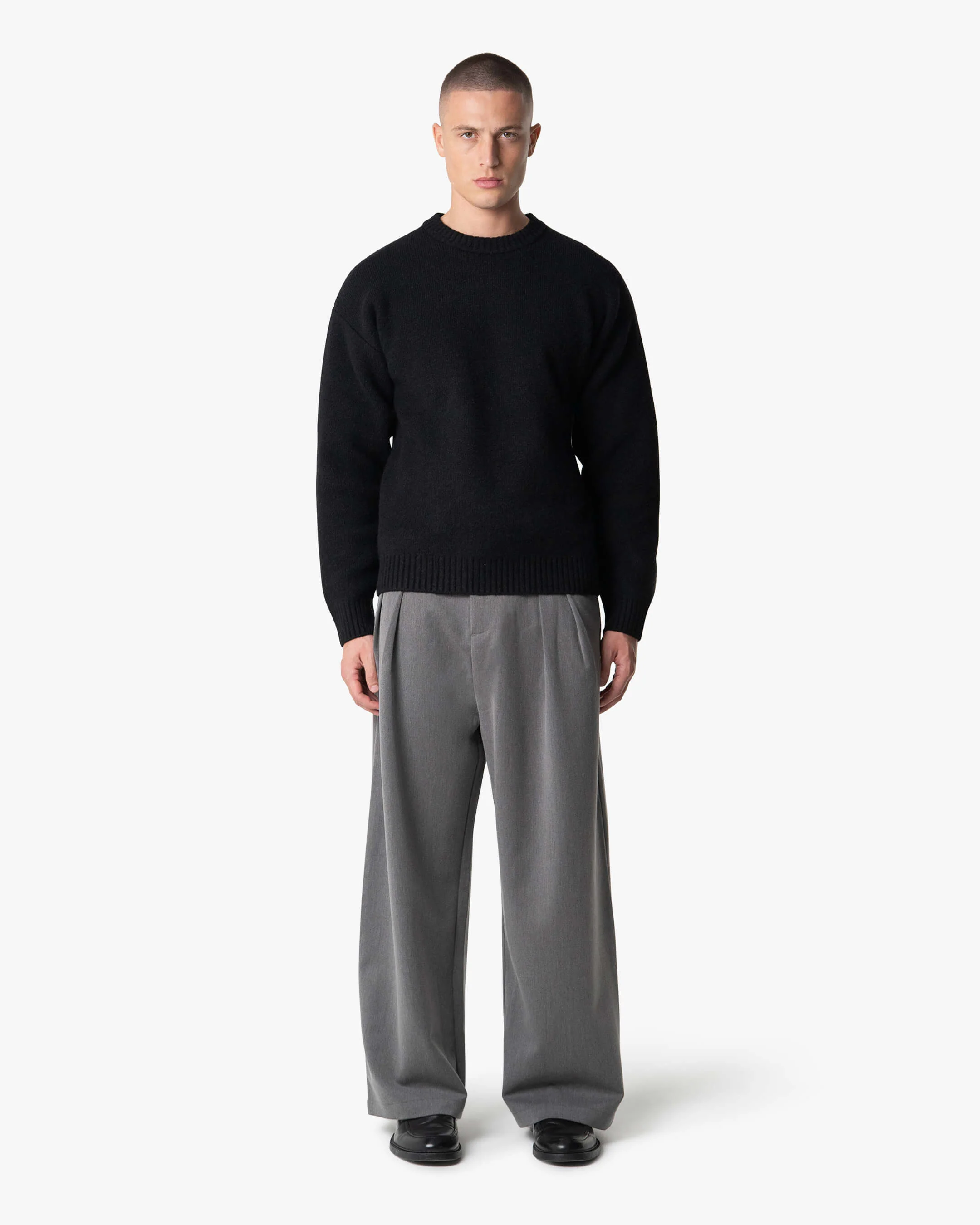 Brixton Wool-Blend Brushed Sweater | Black - Image 3