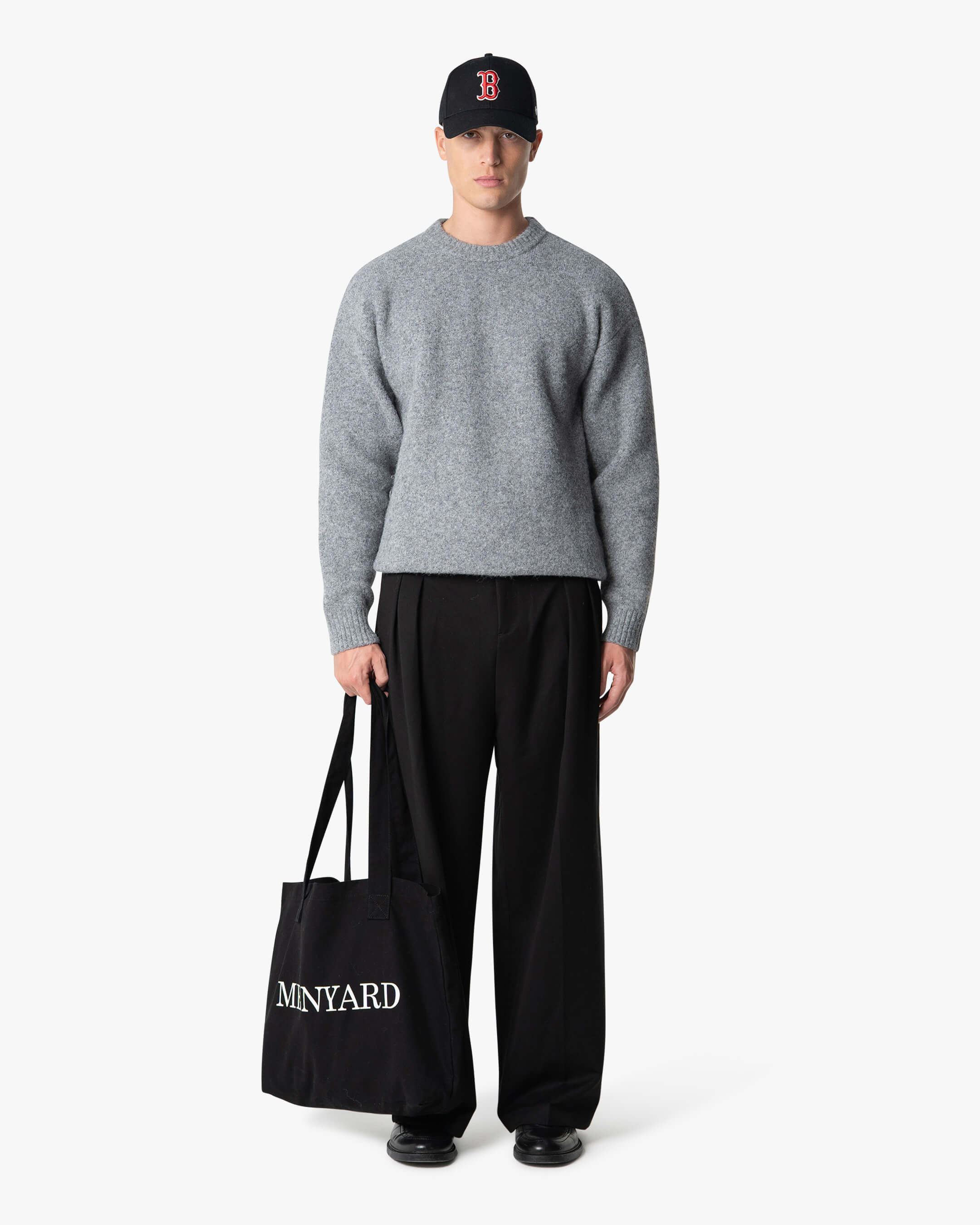 Brixton Wool-Blend Brushed Sweater | Grey Melee - Image 4