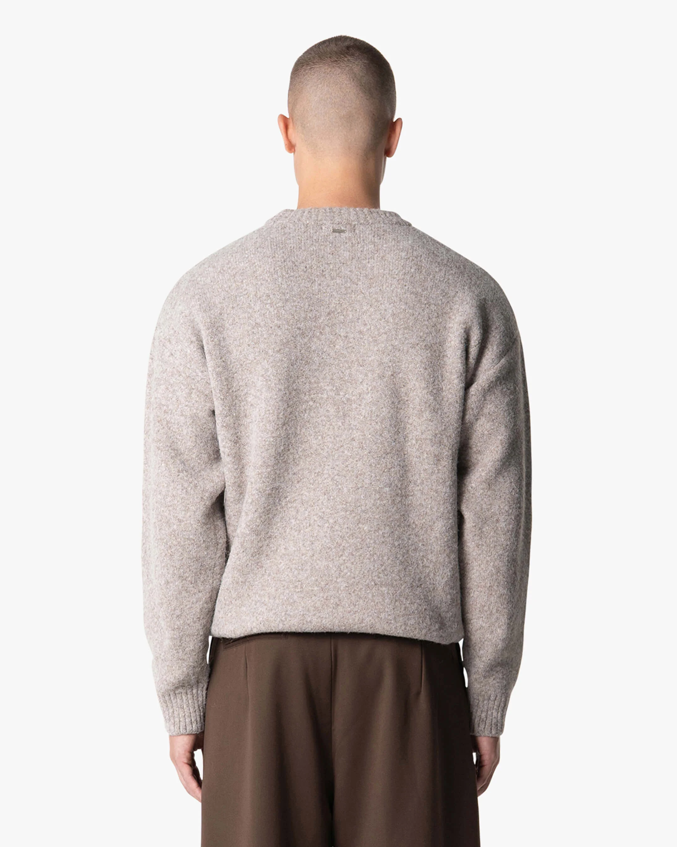 Brixton Wool-Blend Brushed Sweater | Light Brown Melee - Image 5