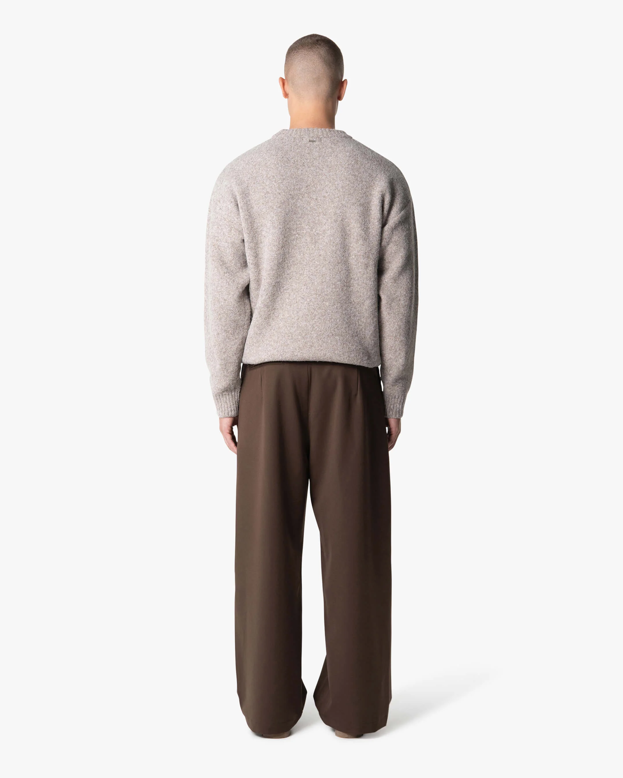 Brixton Wool-Blend Brushed Sweater | Light Brown Melee - Image 6