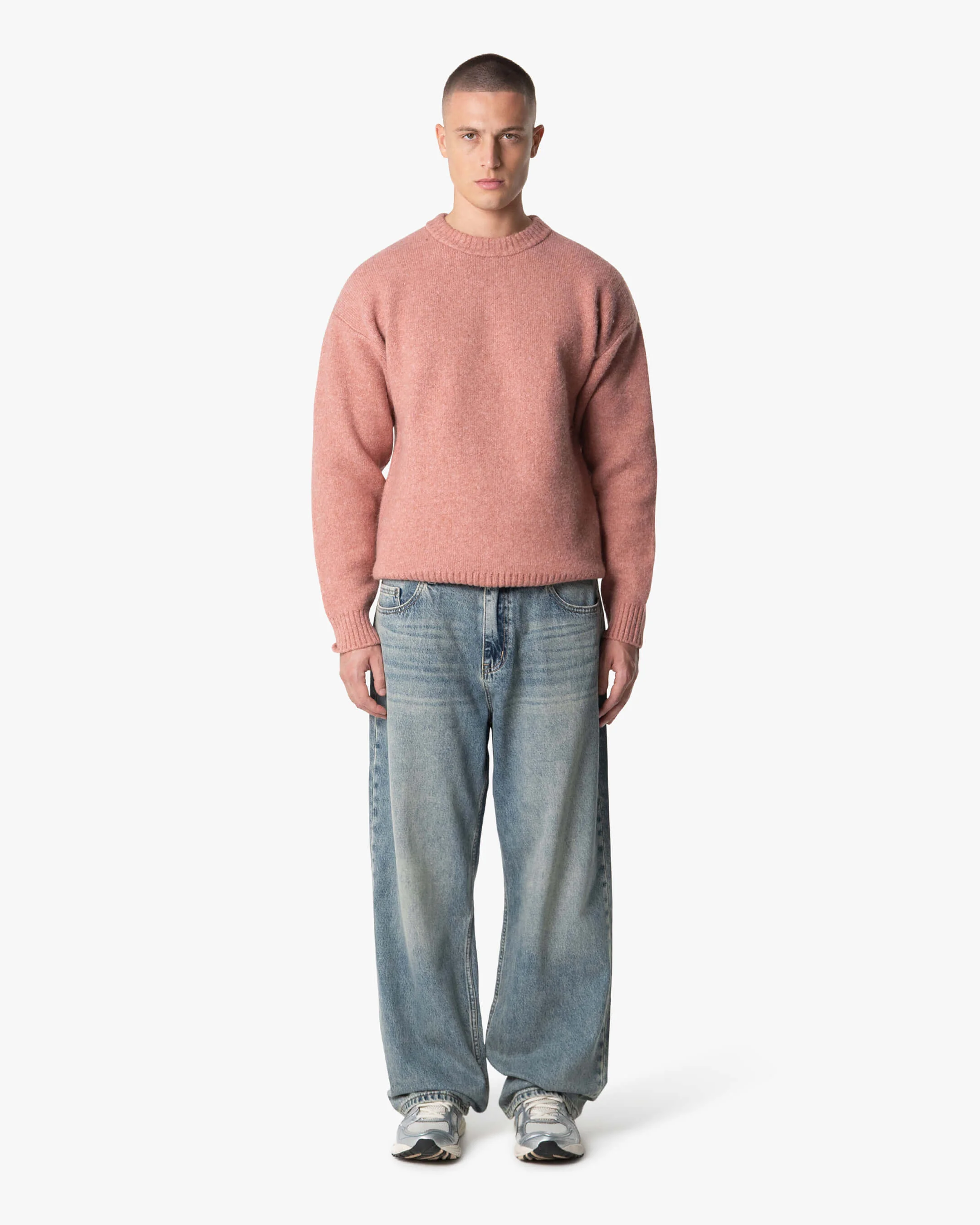 Brixton Wool-Blend Brushed Sweater | Pink - Image 4
