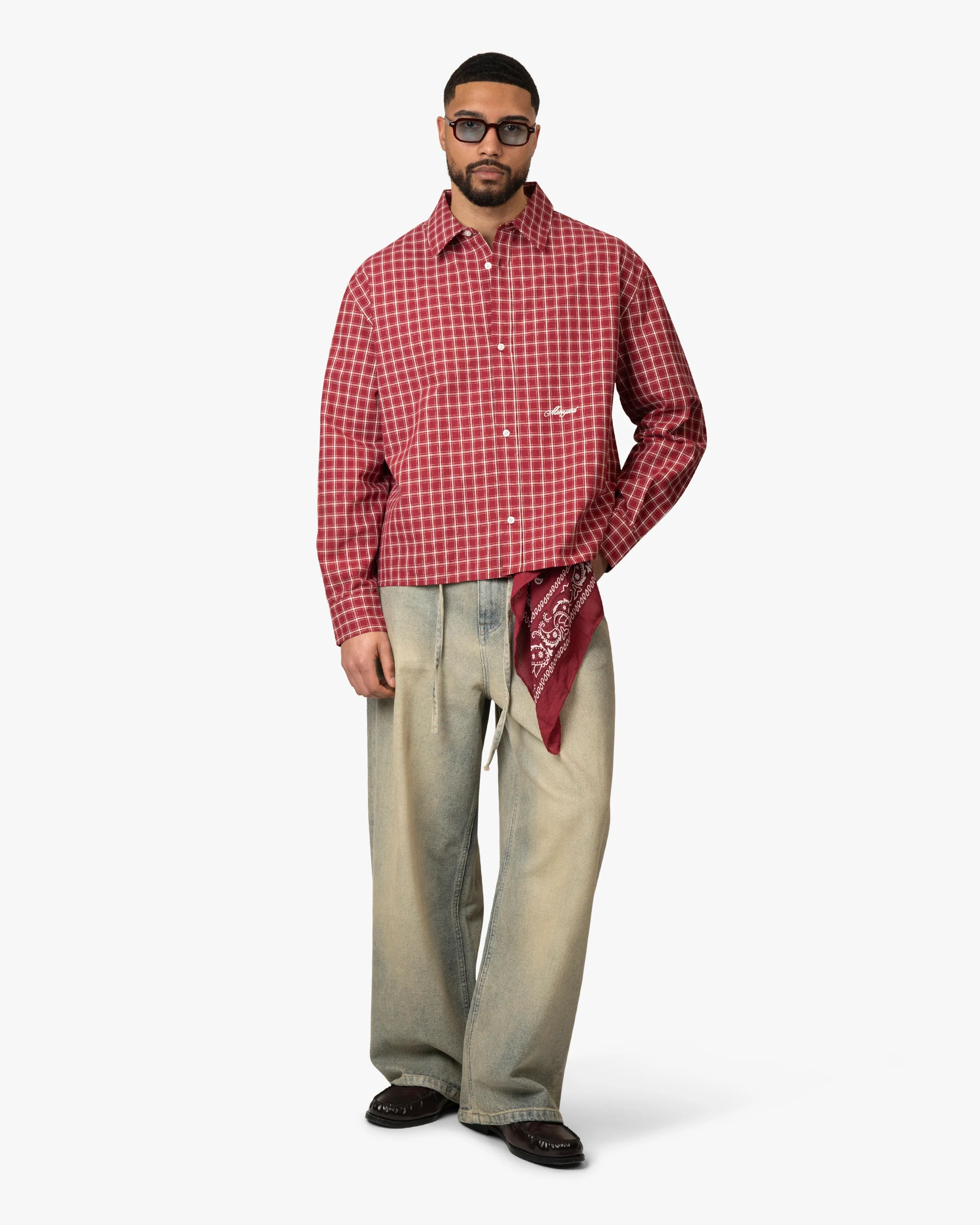 Cotignac Boxy Shirt | Red - Image 6