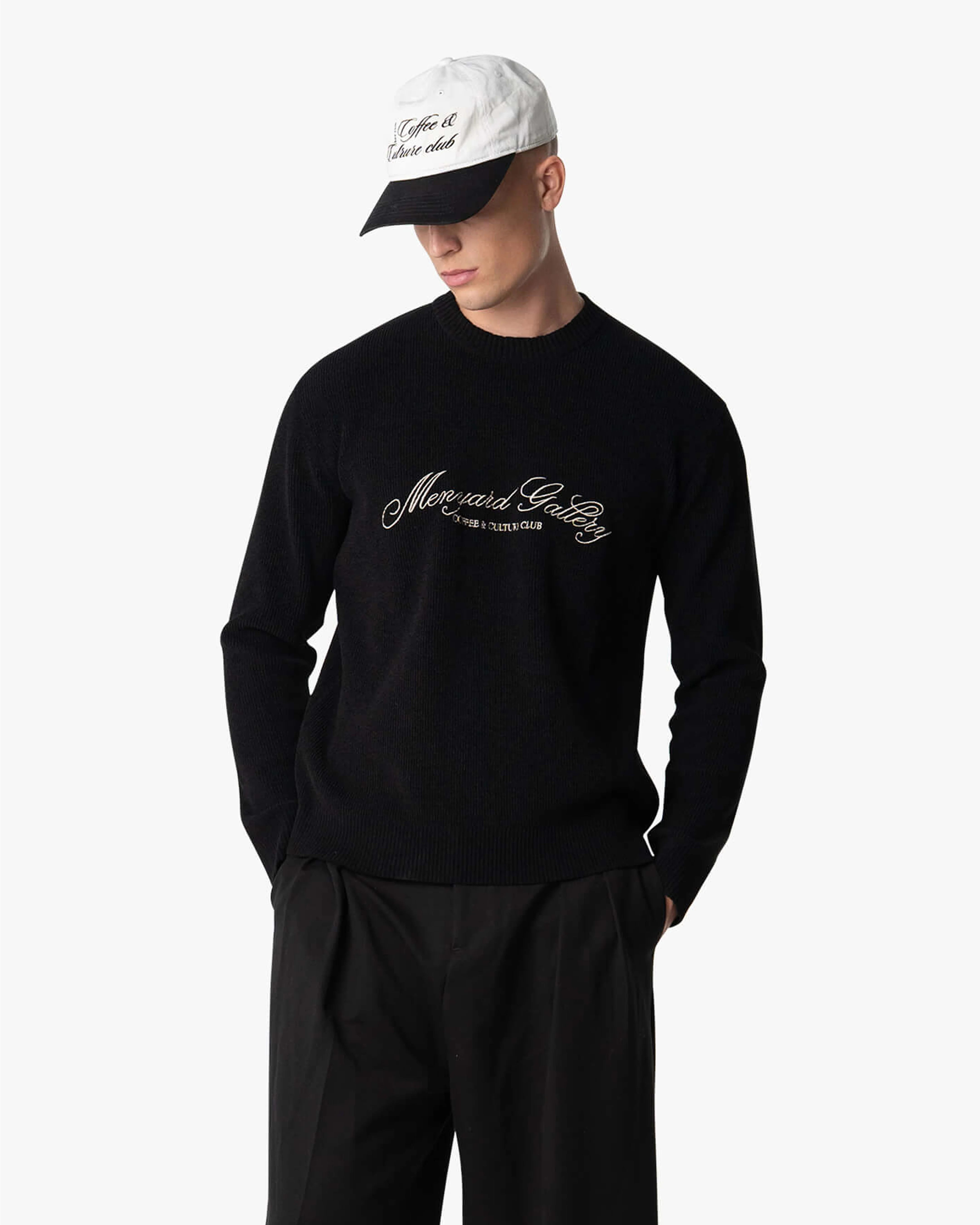 Culture Knitted Crewneck | Black - Image 3