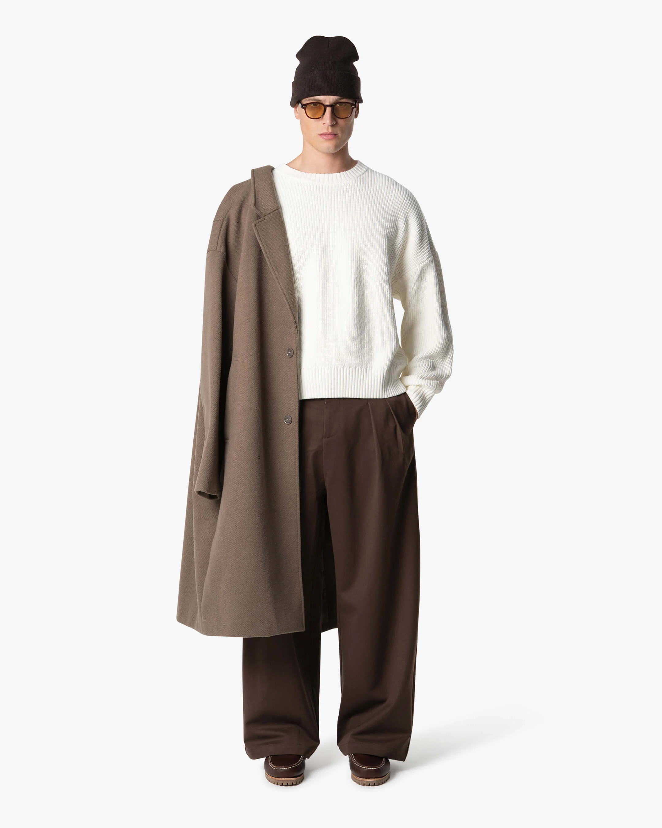 Emilian Oversized Cotton Boxy Sweater | Ecru - Image 4