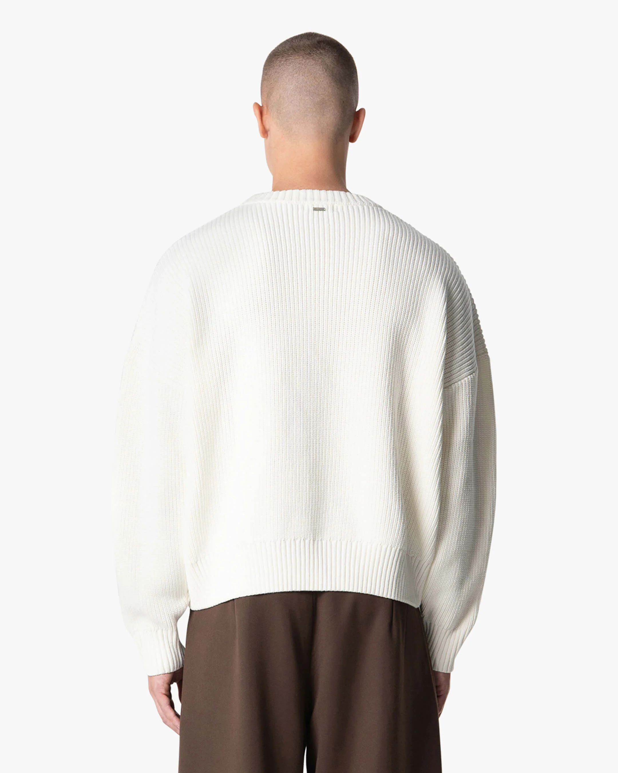 Emilian Oversized Cotton Boxy Sweater | Ecru - Image 5