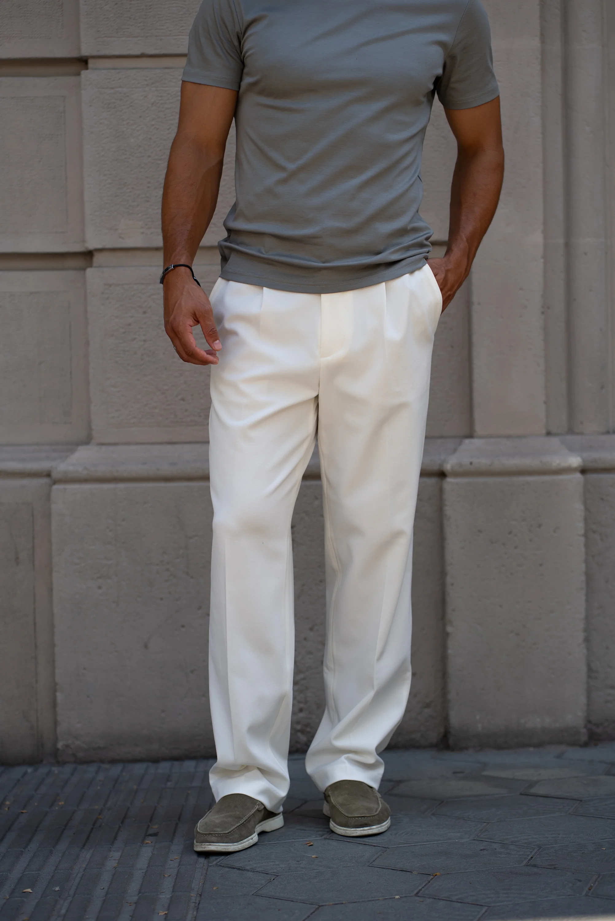 Fender Straight Pants | Ecru - Image 6