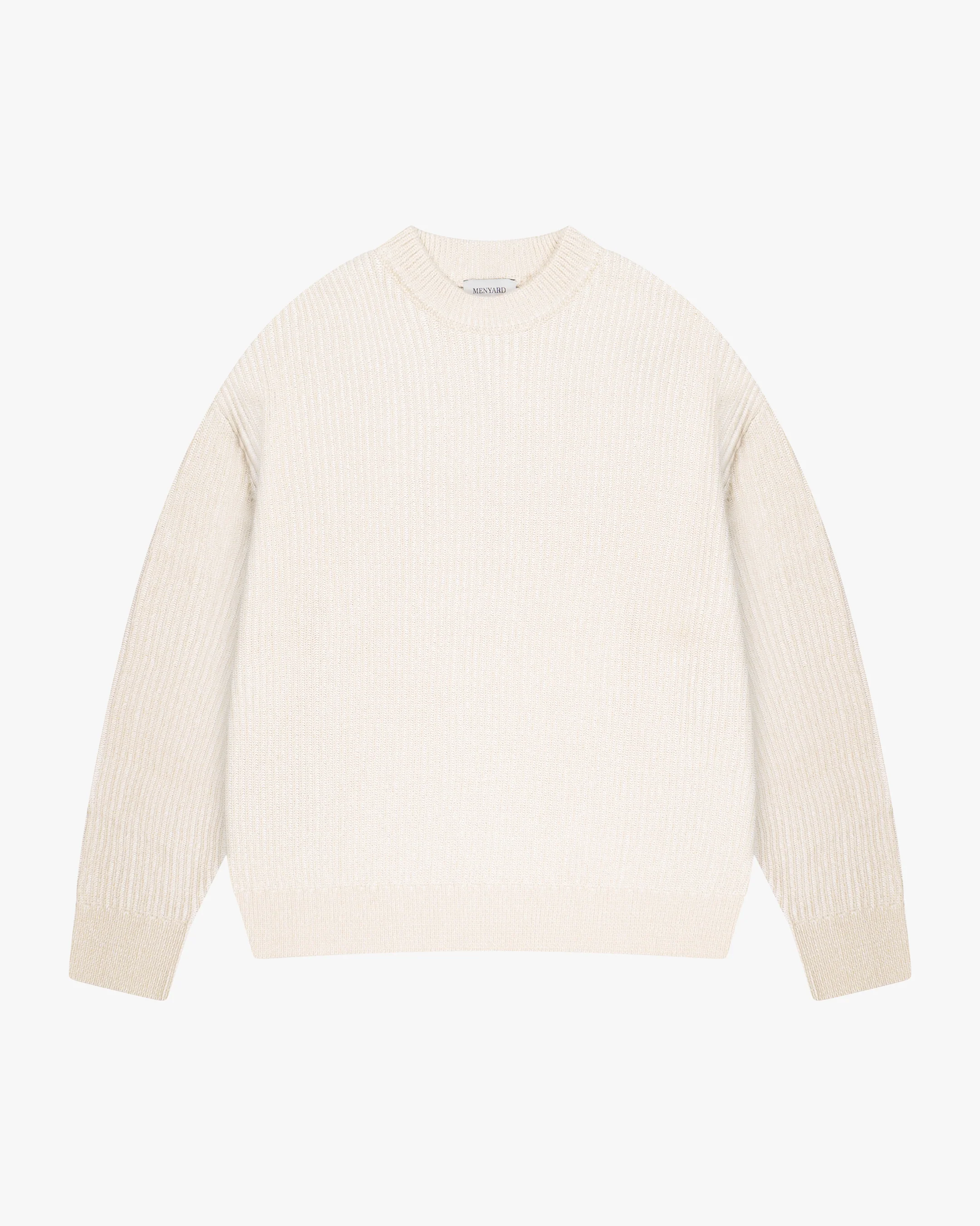 Lima Boxy Knitted Cotton Sweater | Sand - Image 2