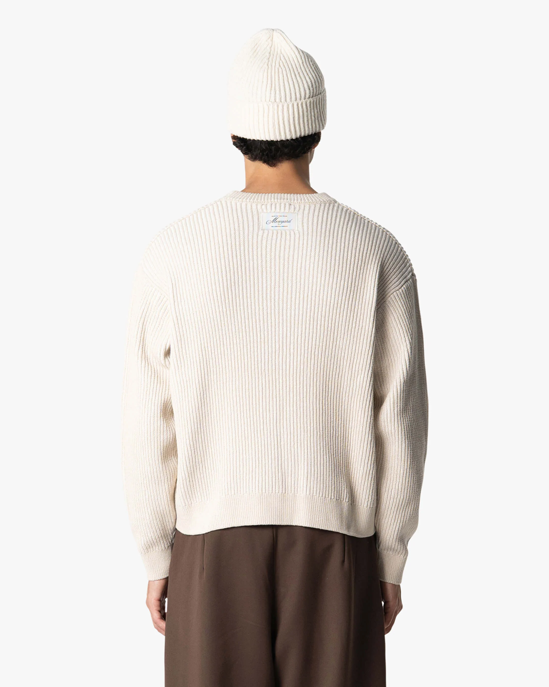 Lima Boxy Knitted Cotton Sweater | Sand - Image 4