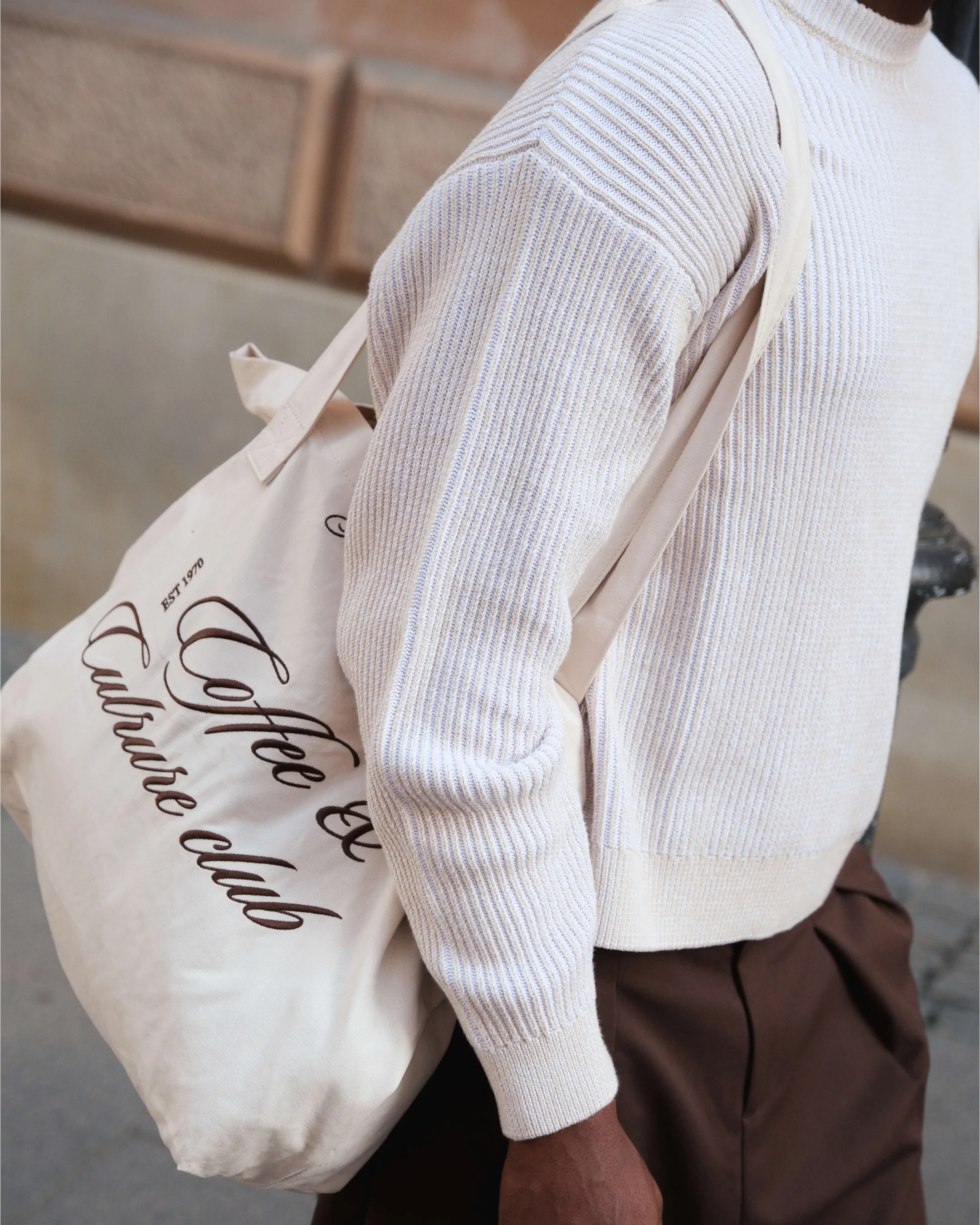 Lima Boxy Knitted Cotton Sweater | Sand - Image 5