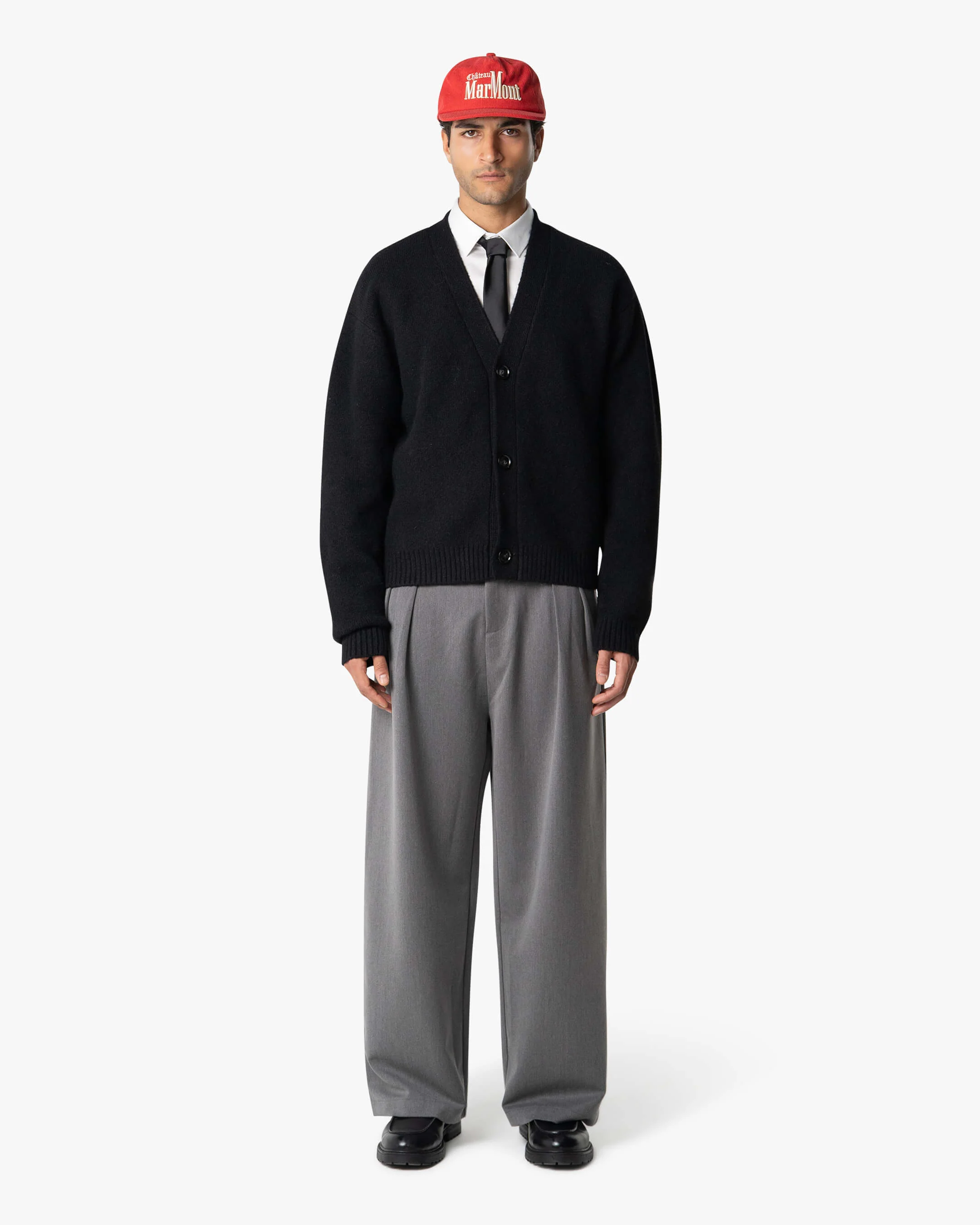 Marea V-Neck Brushed Cardigan | Black - Image 7