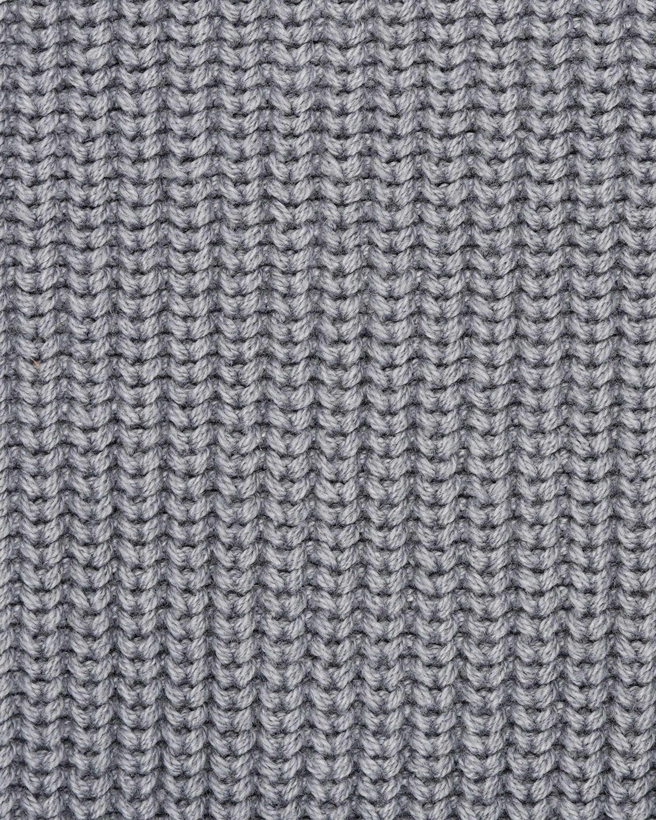 Naval Knitted Cotton Sweater | Grey Melee - Image 7