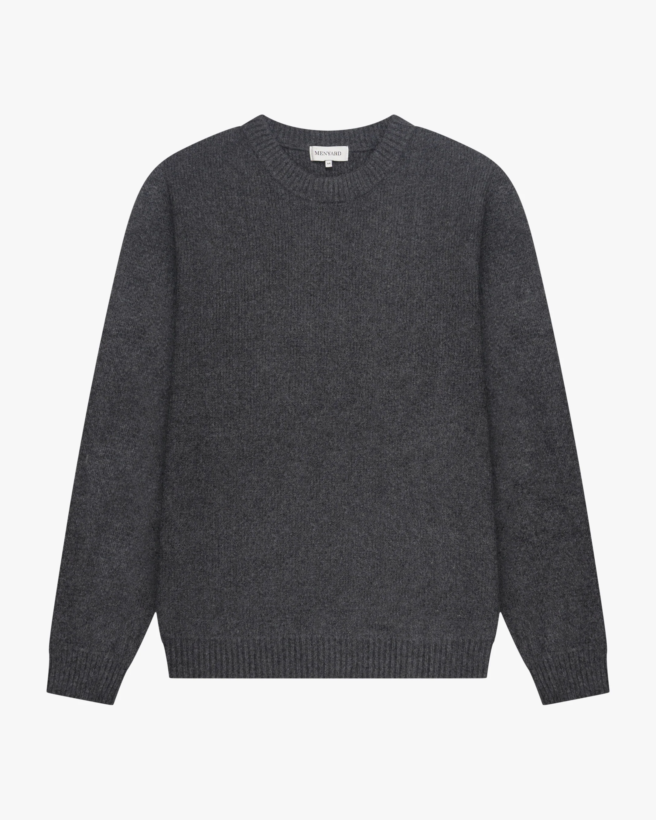 Nuvola Knitted Cotton Crewneck | Dark Grey - Image 2