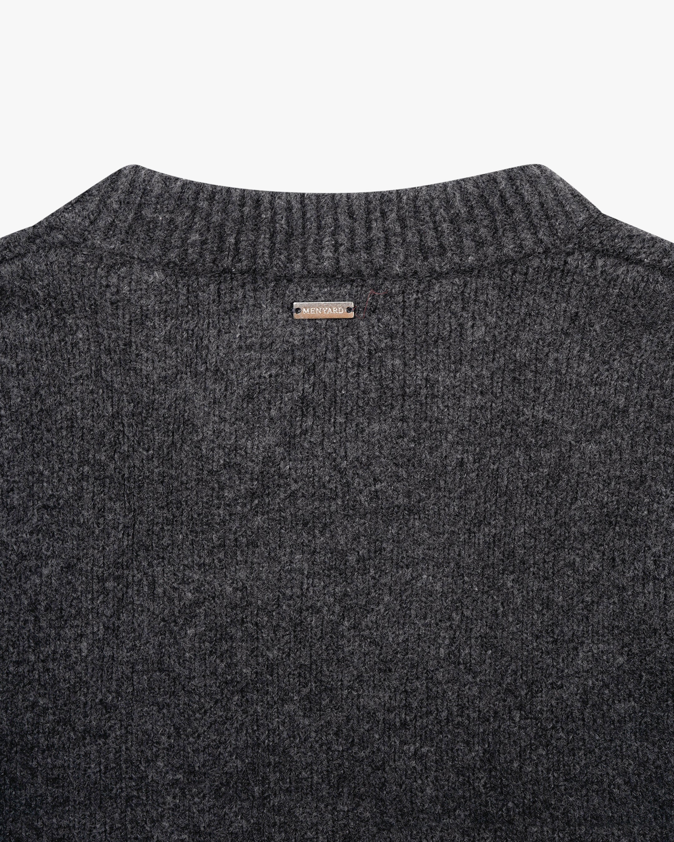 Nuvola Knitted Cotton Crewneck | Dark Grey - Image 5