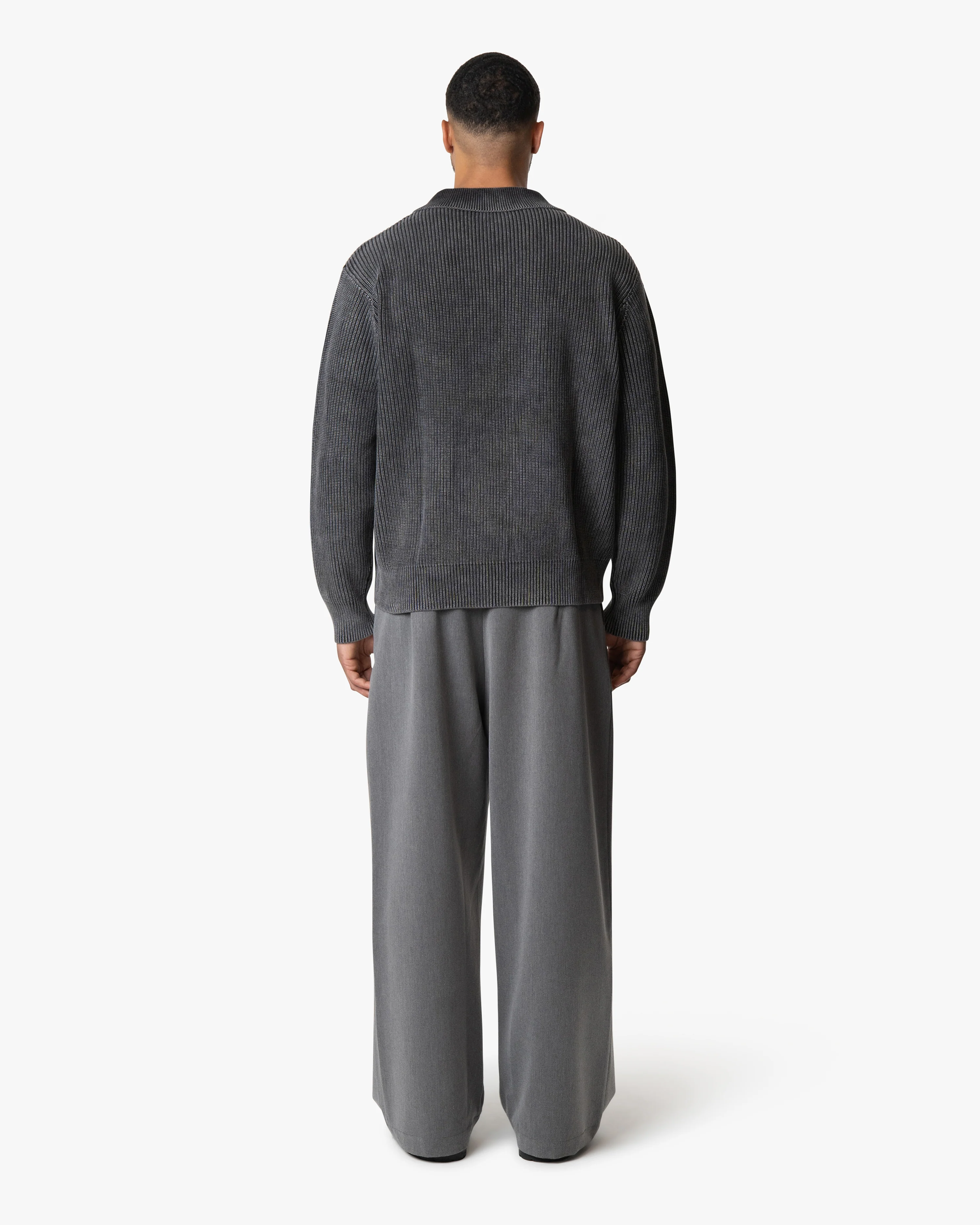 Orazio Cotton Half-Zip Polo Sweater | Acid Black - Image 5