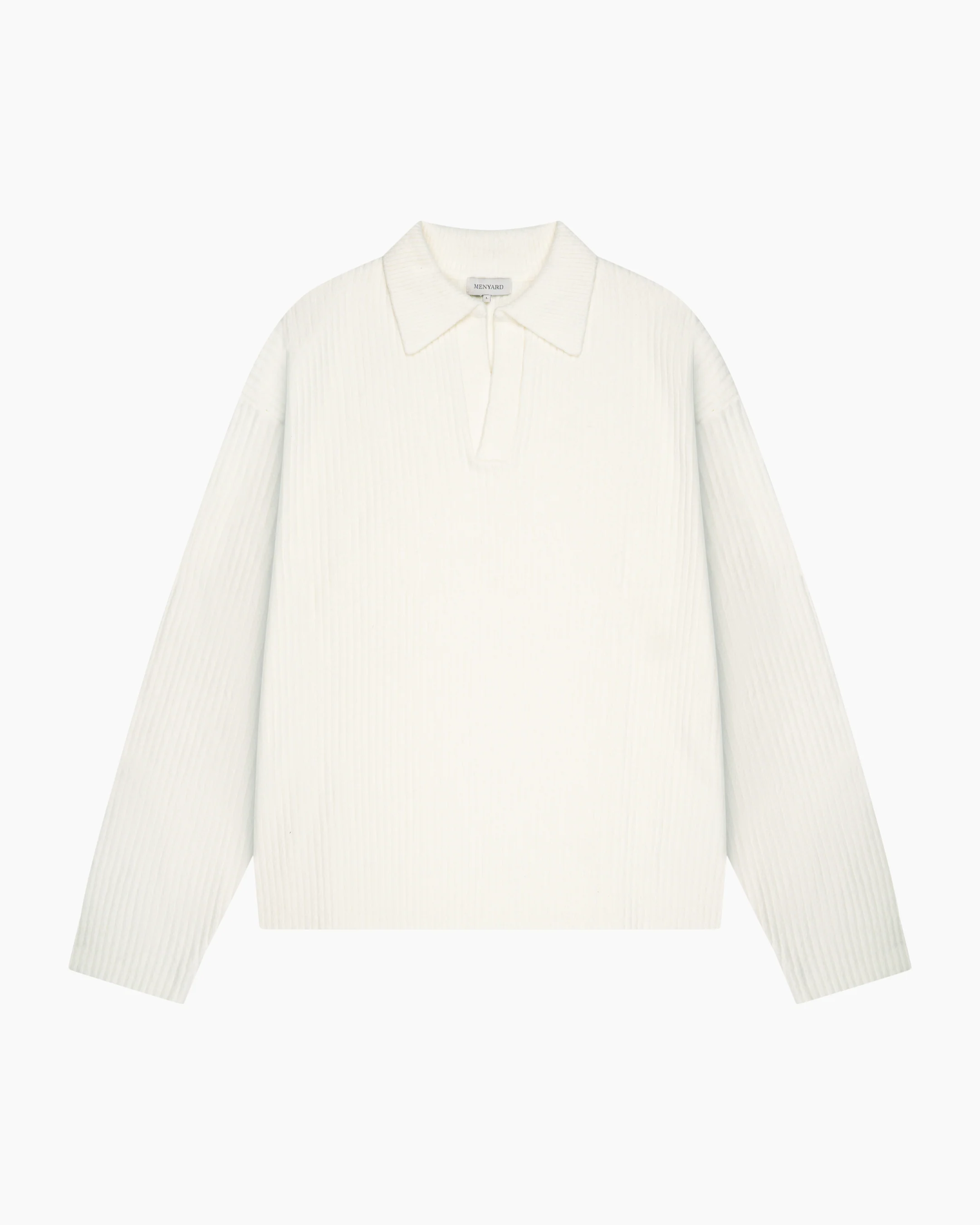 Ravello Oversized Cotton V-Neck Sweater | Ecru - Image 4