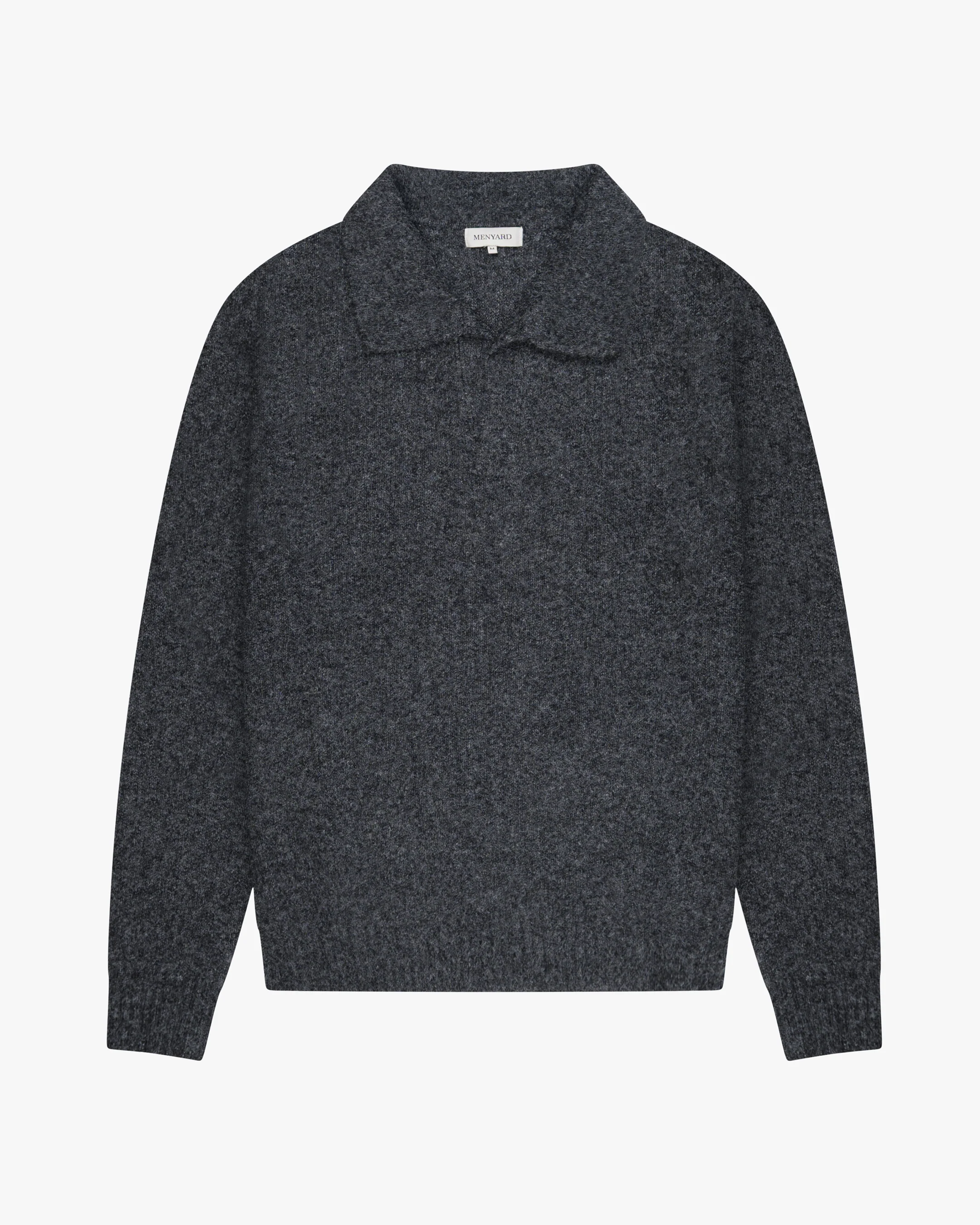 Regatta Regular Brushed Polo Sweater | Black Melee - Image 5