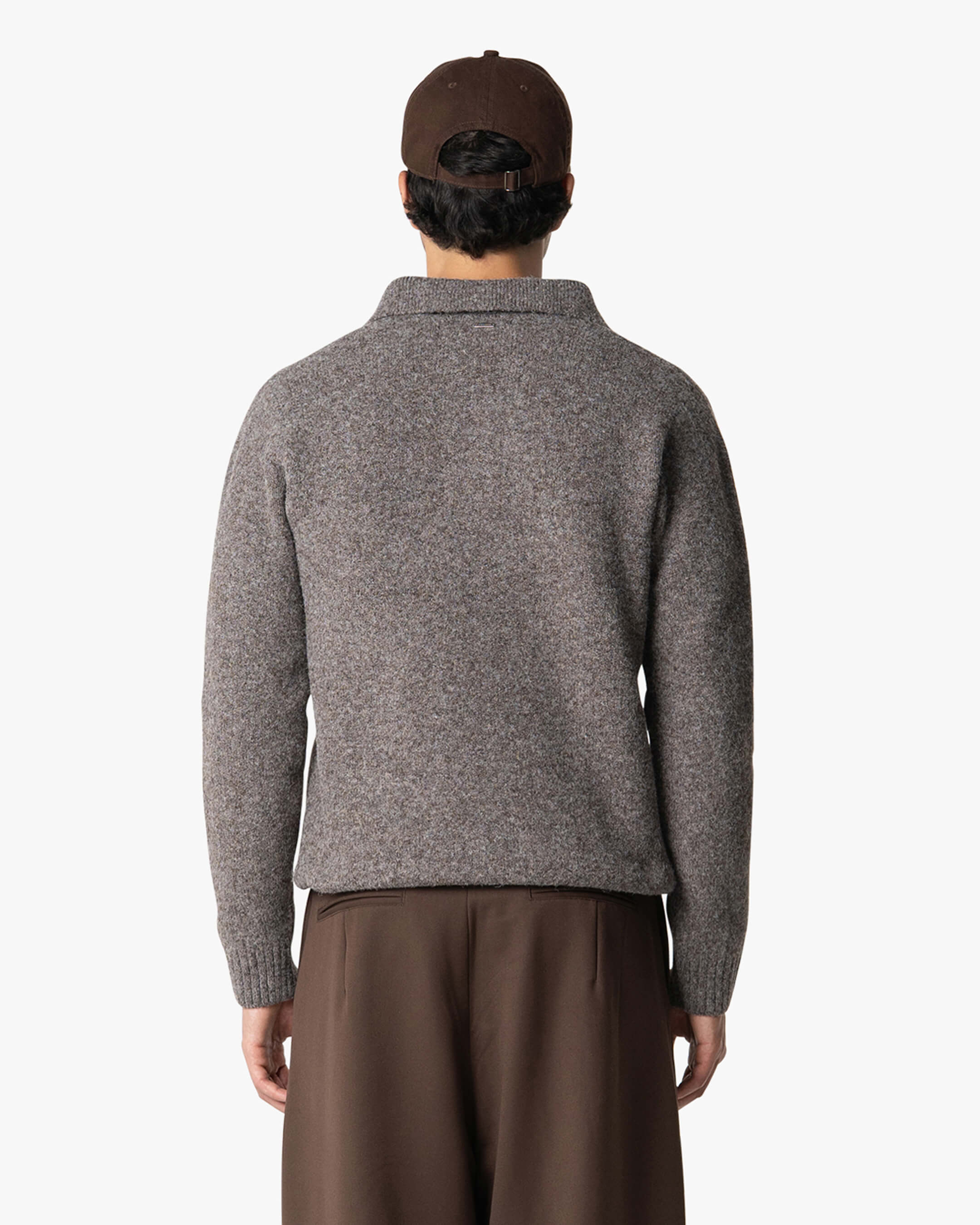 Regatta Regular Brushed Polo Sweater | Brown Melee - Image 5