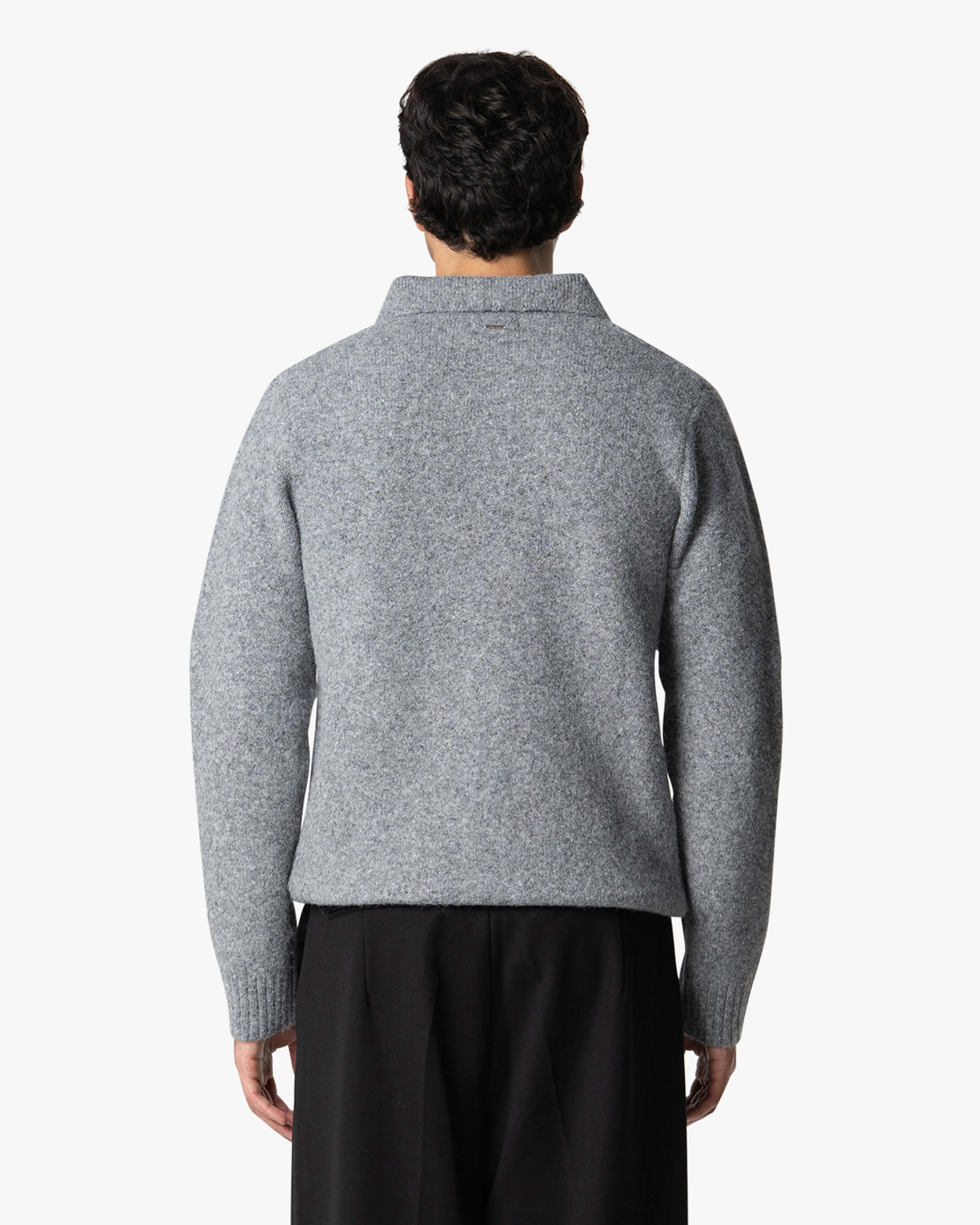Regatta Regular Brushed Polo Sweater | Grey Melee - Image 5