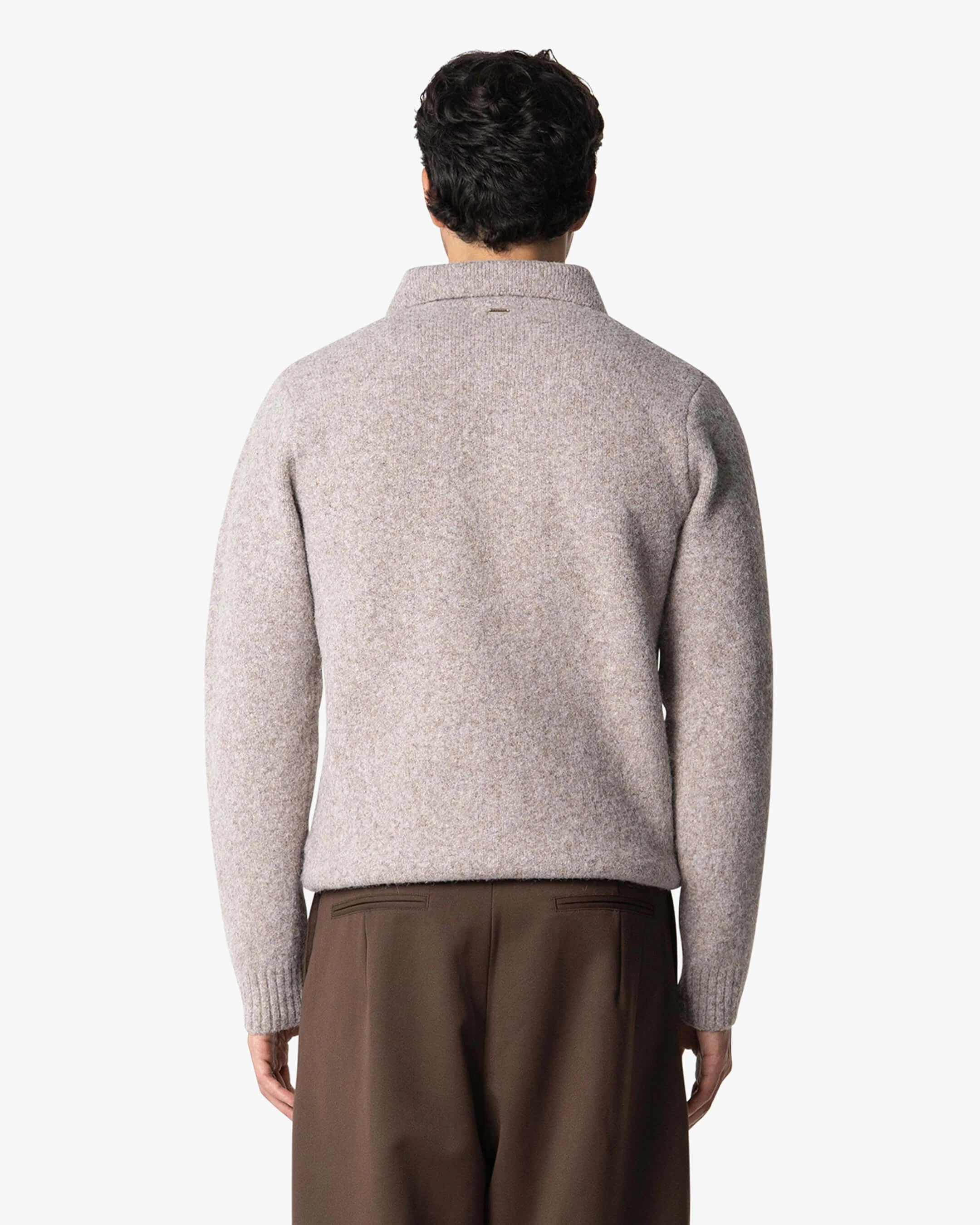 Regatta Regular Brushed Polo Sweater | Light Brown Melee - Image 5
