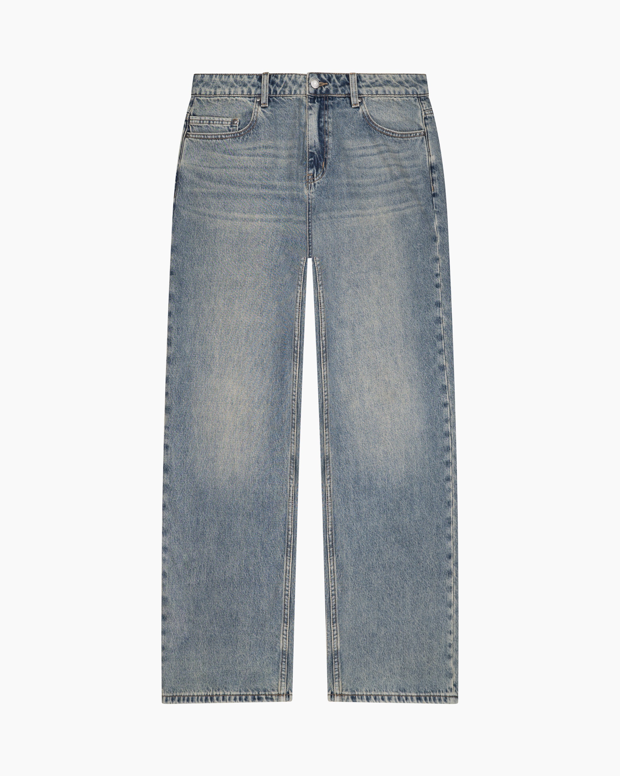 Riven Wide Jeans | Mid Blue - Image 3