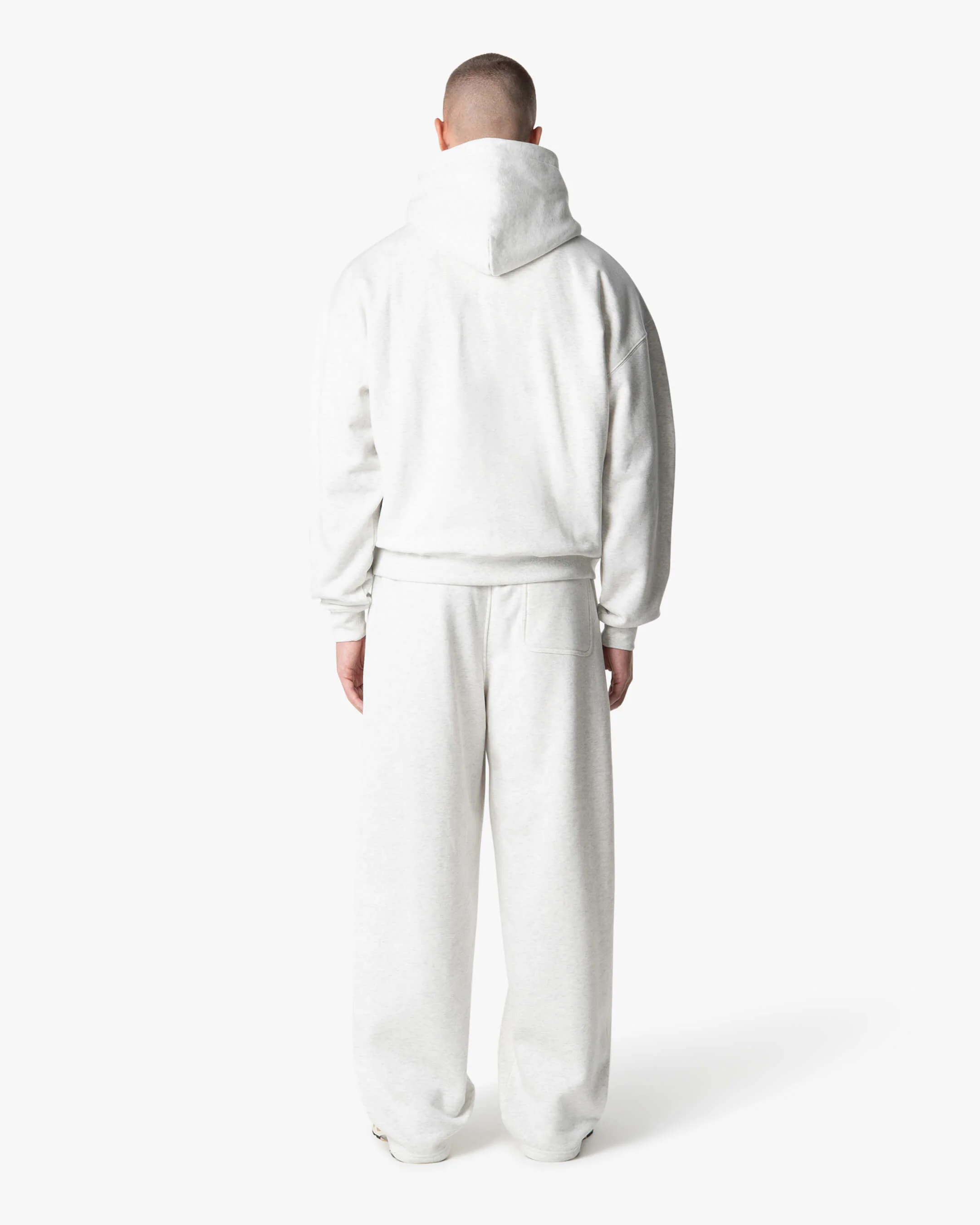 Oversized Blank Hoodie | Light Grey Melee - Image 5