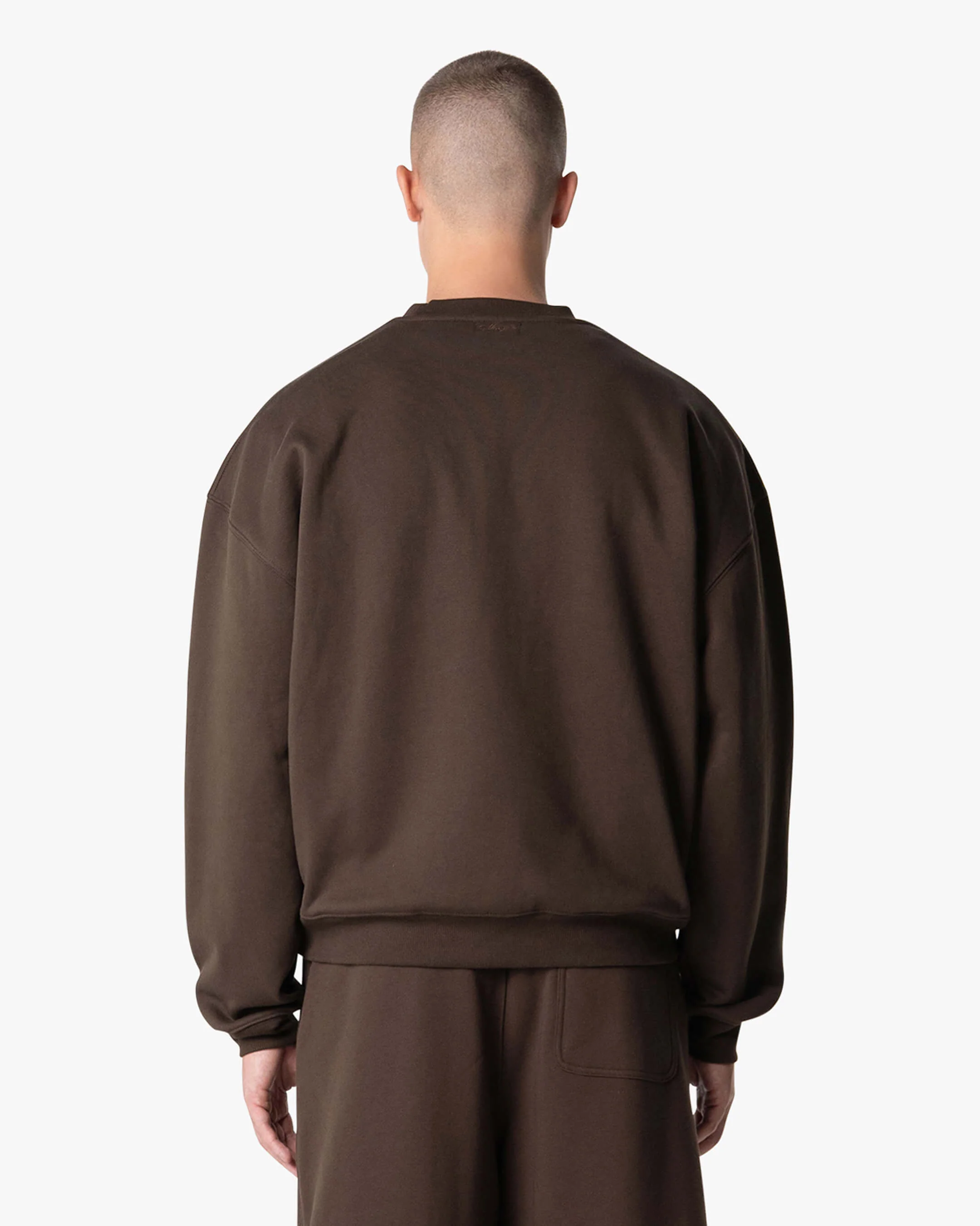 Oversized Blank Sweater | Brown - Image 4