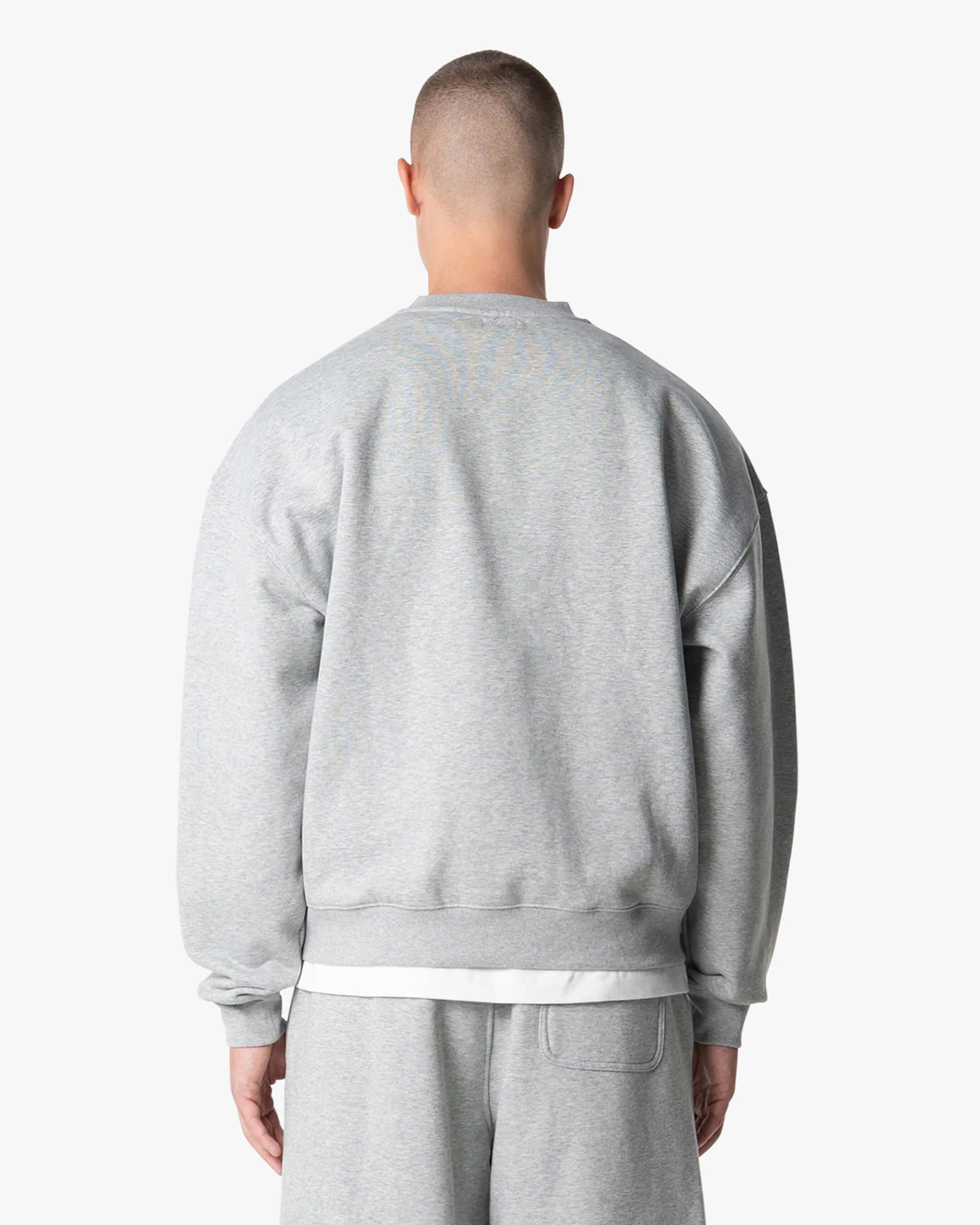 Oversized Blank Sweater | Grey Melee - Image 5