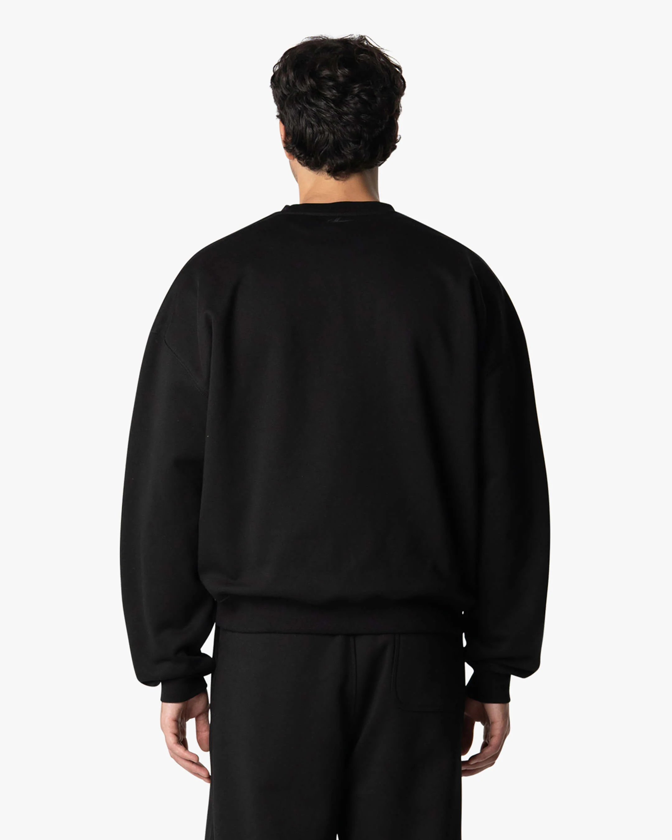 Oversized Blank Sweater | Black - Image 4