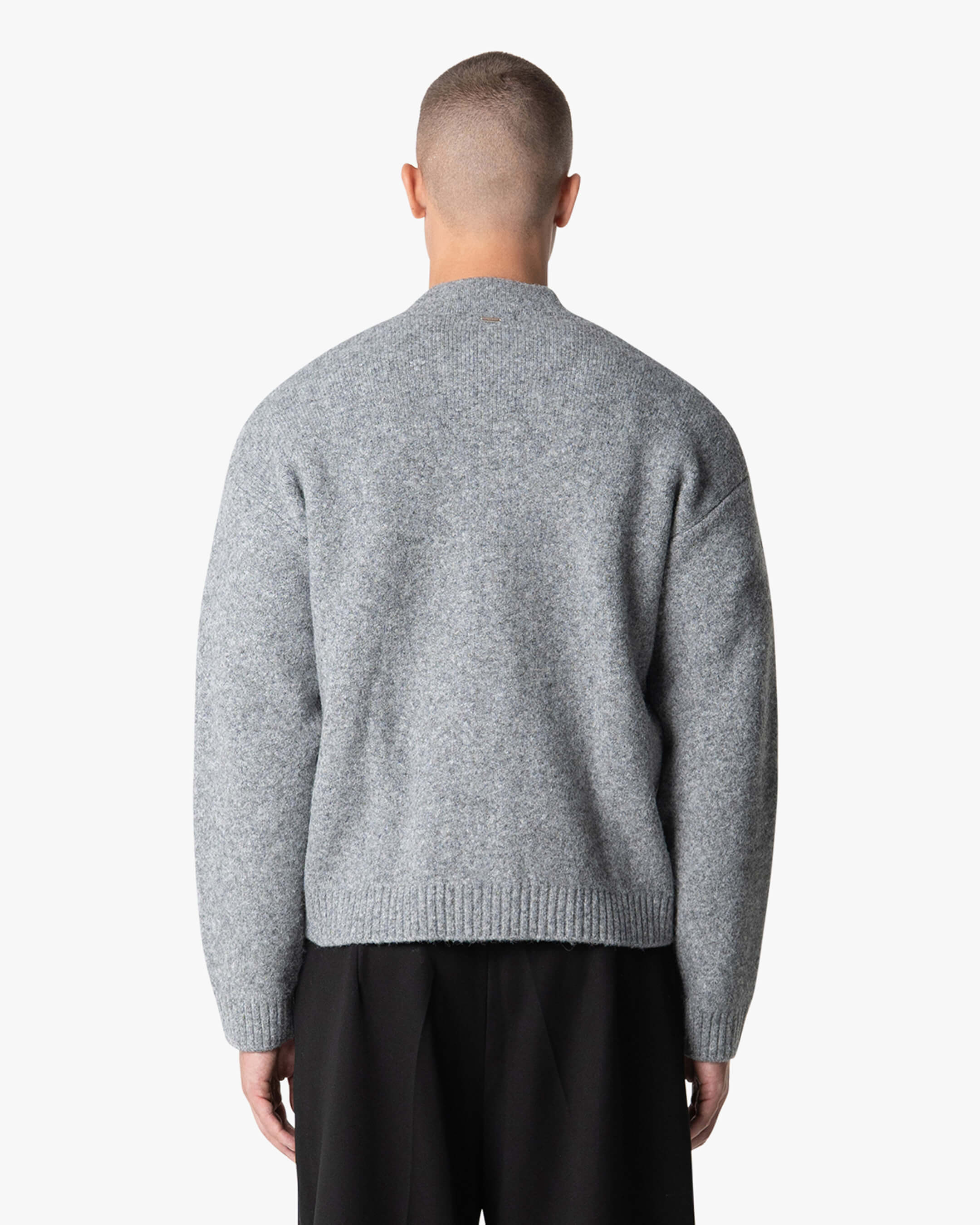 Signore Brushed Zip-Up Cardigan | Grey Melee - Image 5