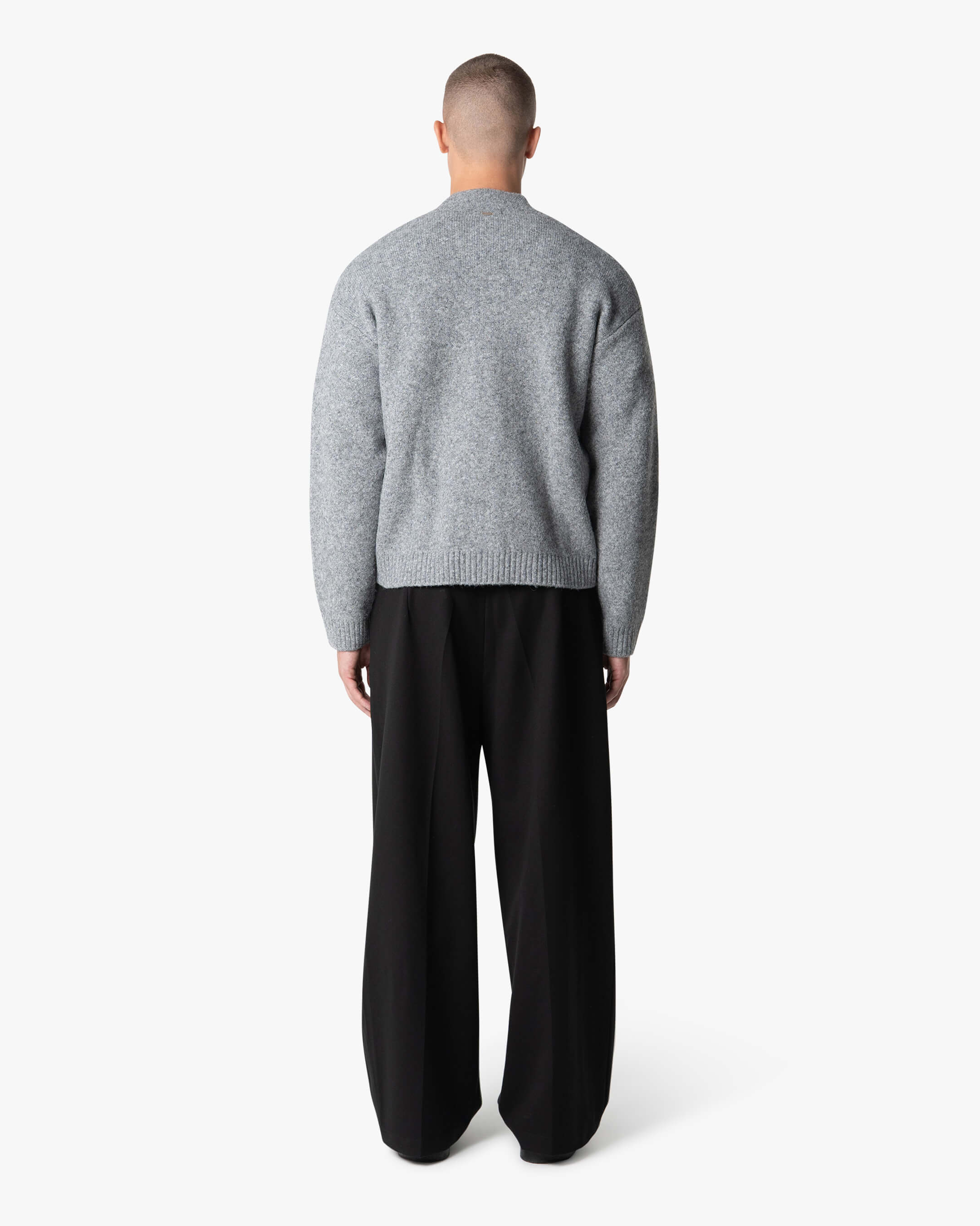 Signore Brushed Zip-Up Cardigan | Grey Melee - Image 6