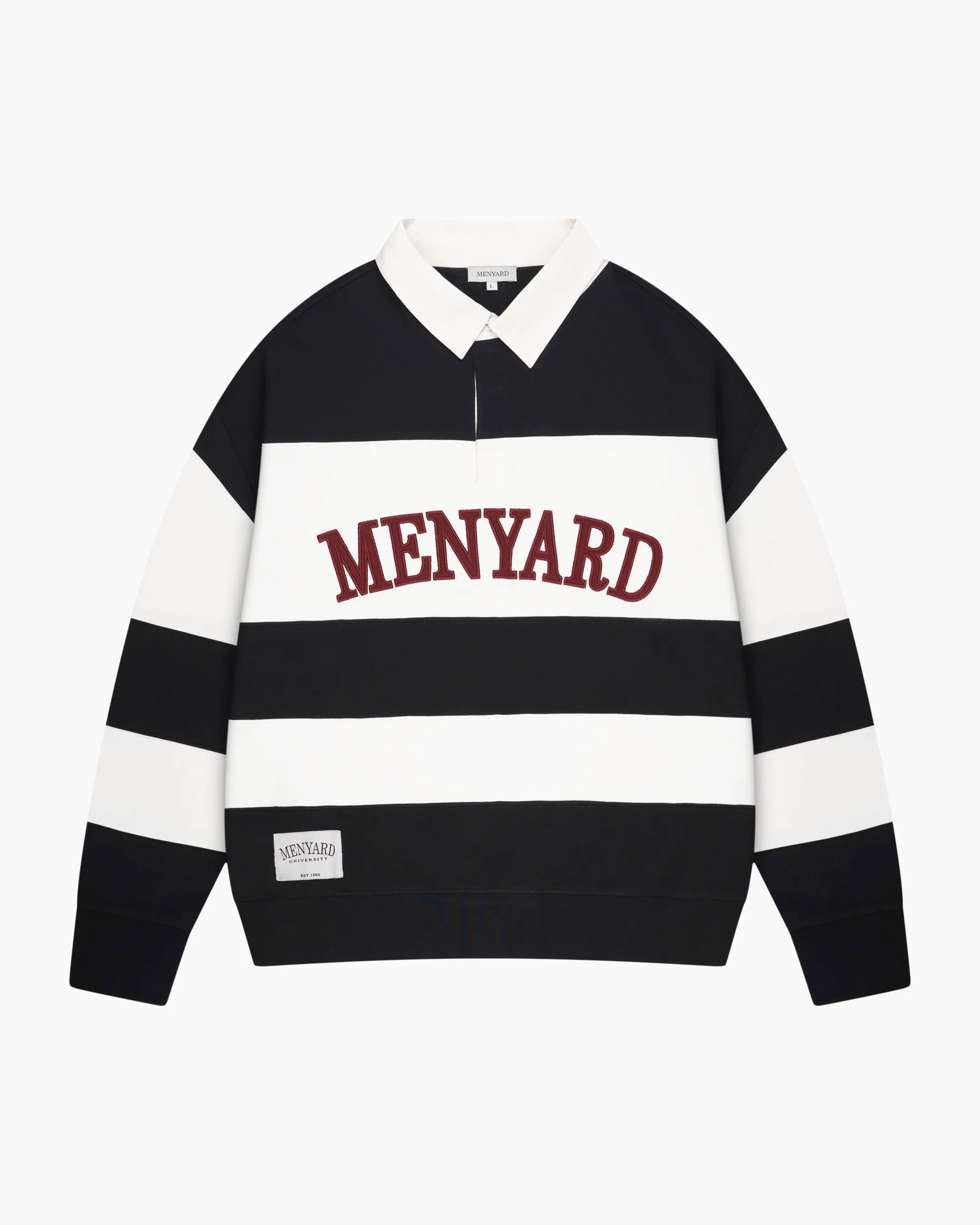 University Logo Polo Sweater | White/Black - Image 2