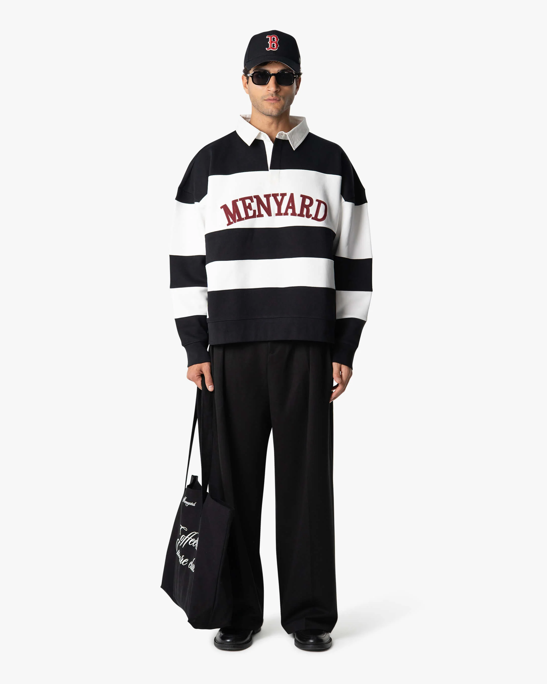 University Logo Polo Sweater | White/Black - Image 3