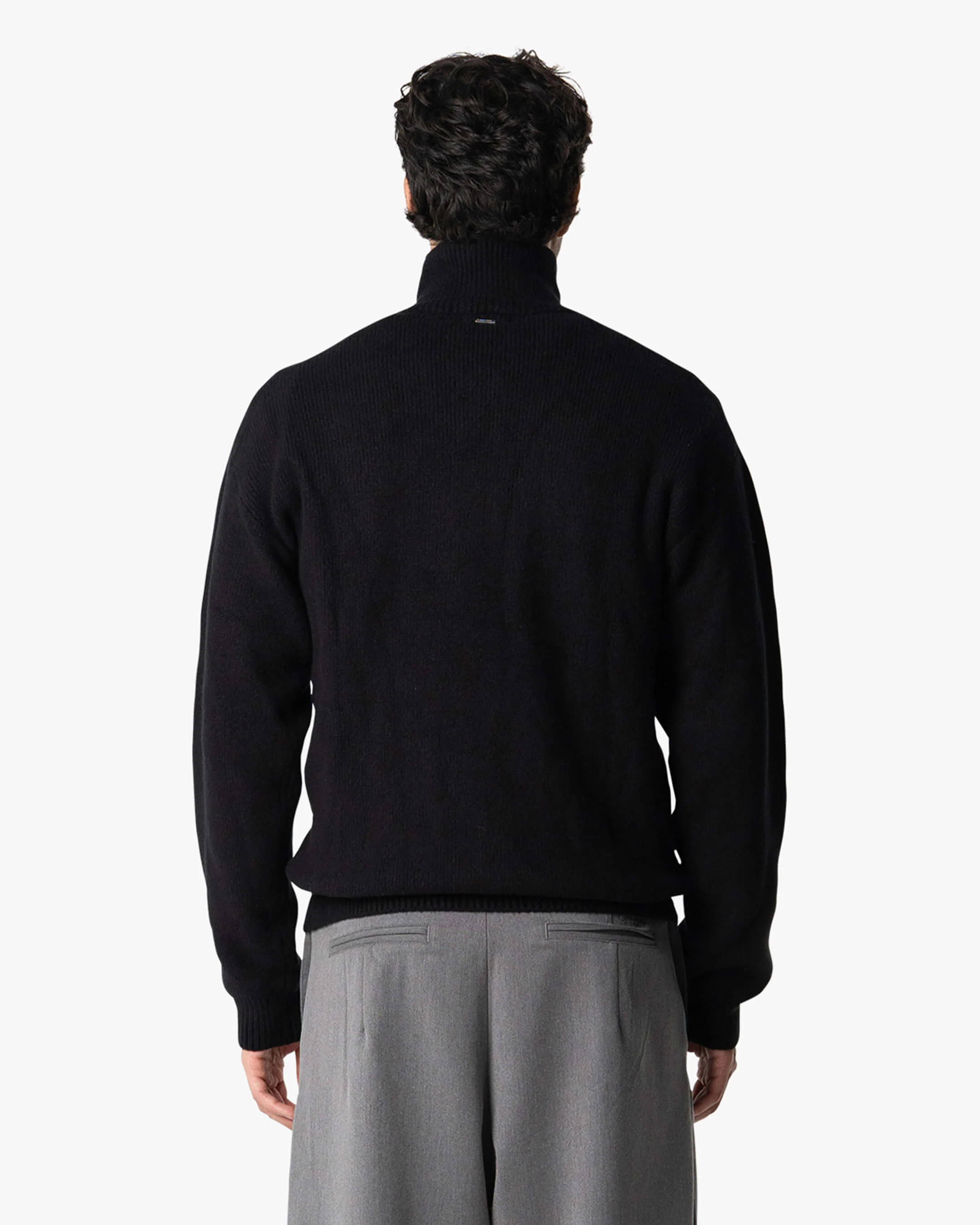 Ventura Cotton Zip-Up Cardigan | Black - Image 5