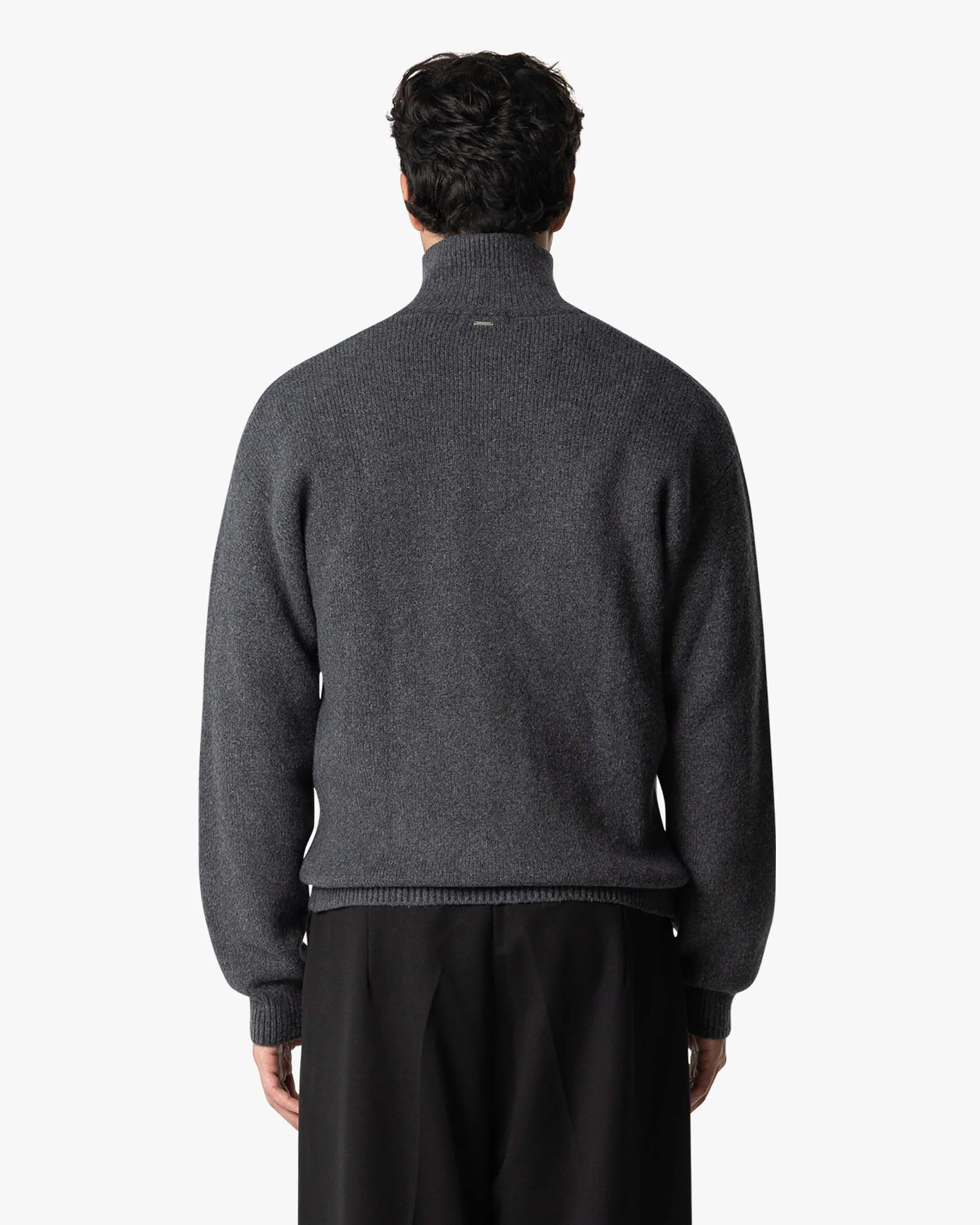 Ventura Cotton Zip-Up Cardigan | Dark Grey - Image 6